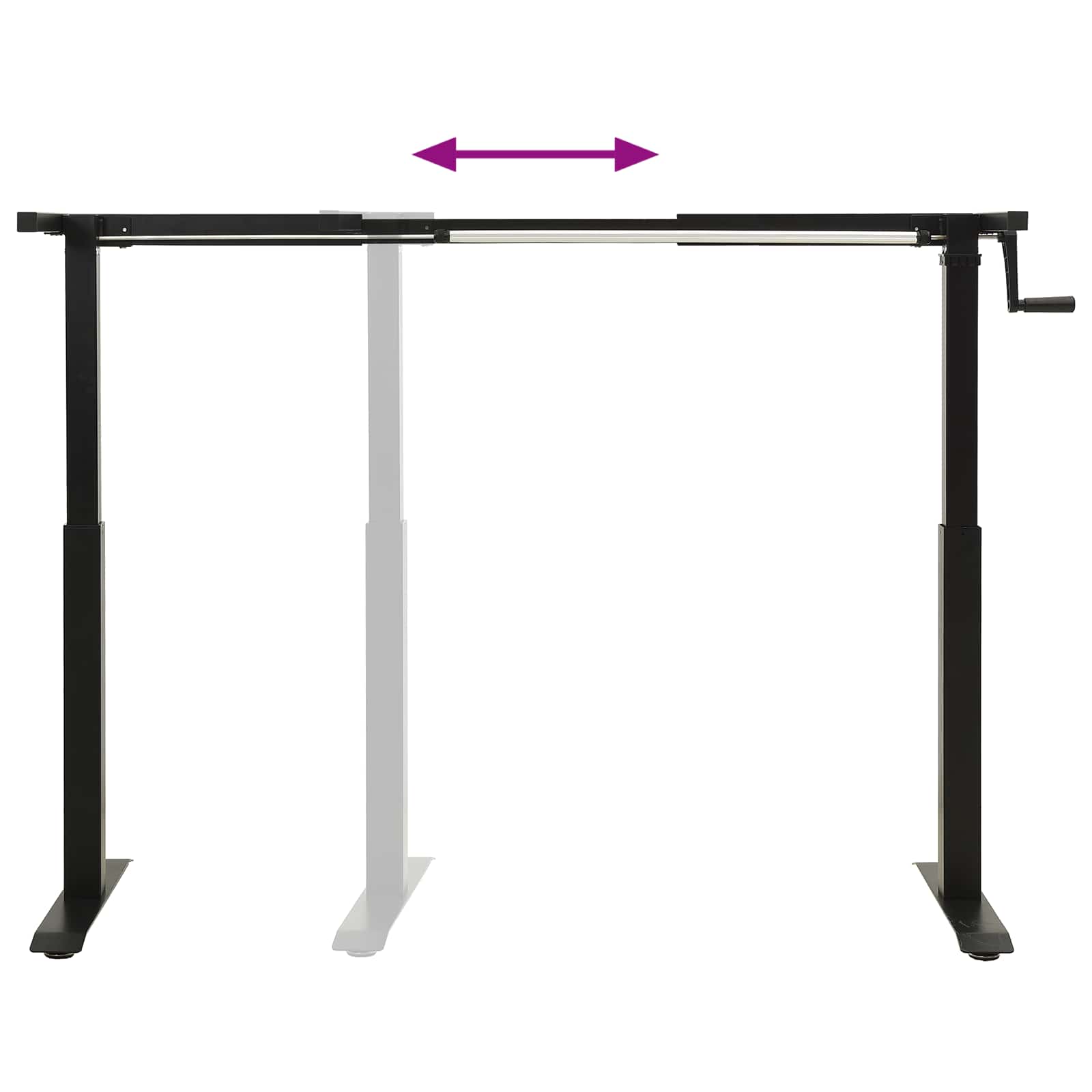 Stol Crna i prirodna 120 x 60 cm Čvrsto Hrastovo Drvo