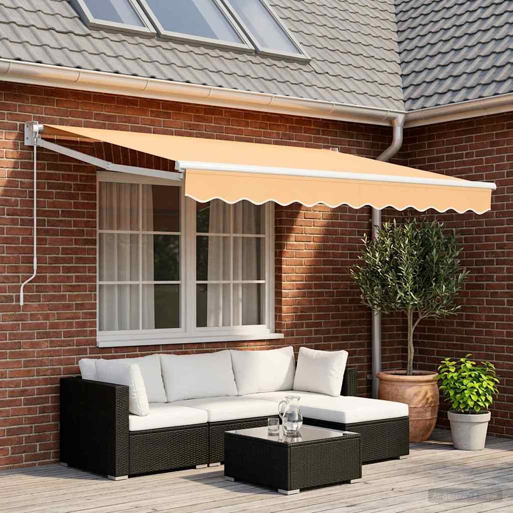 Povlačivi tende Pijesak 3 x 2,5 m 100% Poliester i Aluminij