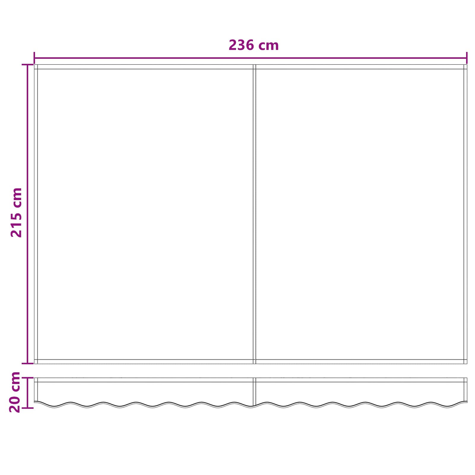 Električna retraktabilna tenda Pijesak 2,5 x 2 m