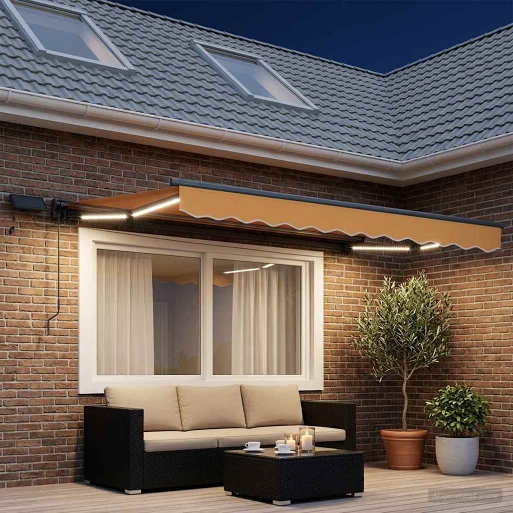 Ručni okvir tende s LED-ima Pijesak 3,5 x 2,5 m