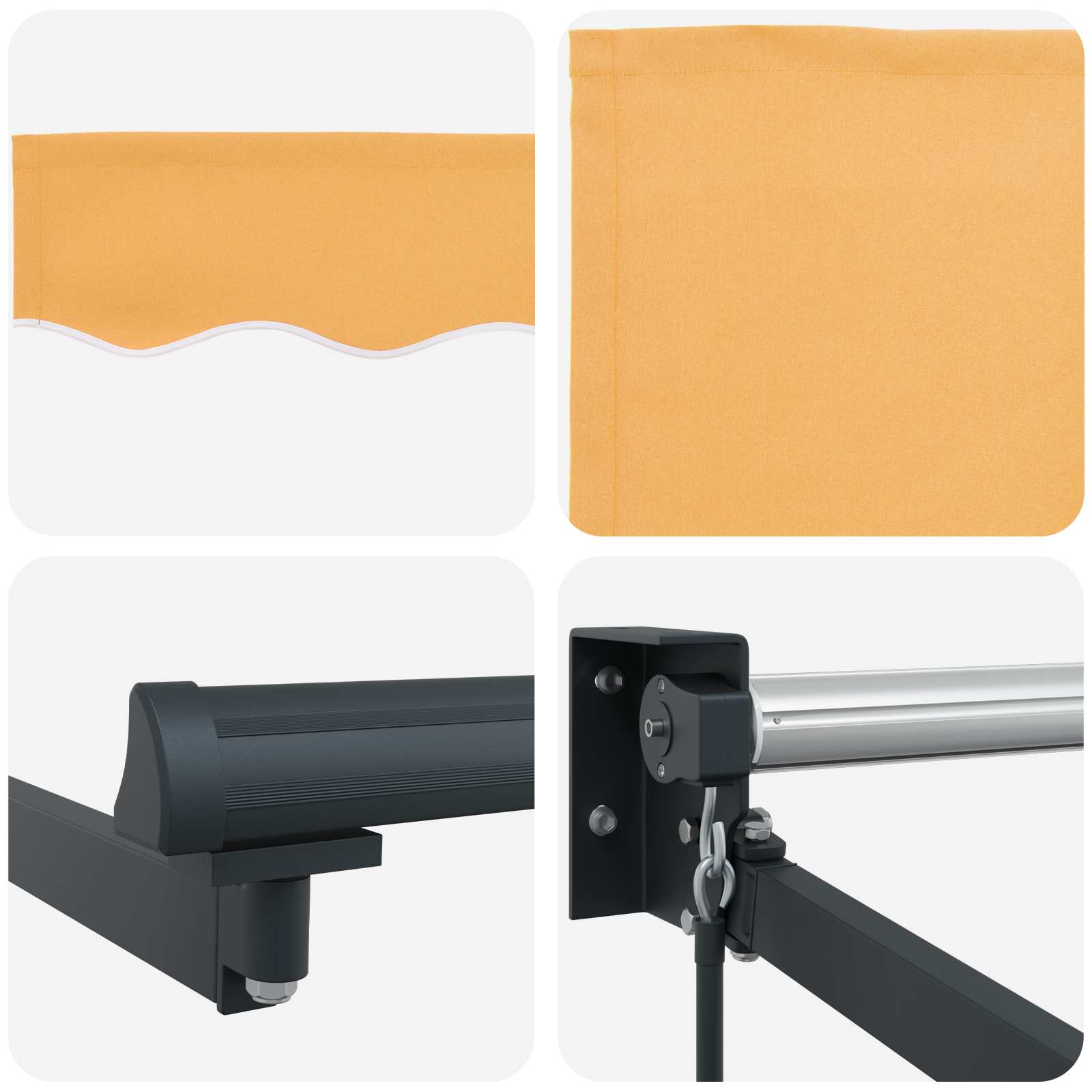 Povlačivi tende Pijesak 3 x 2 m 100% Poliester i Aluminij