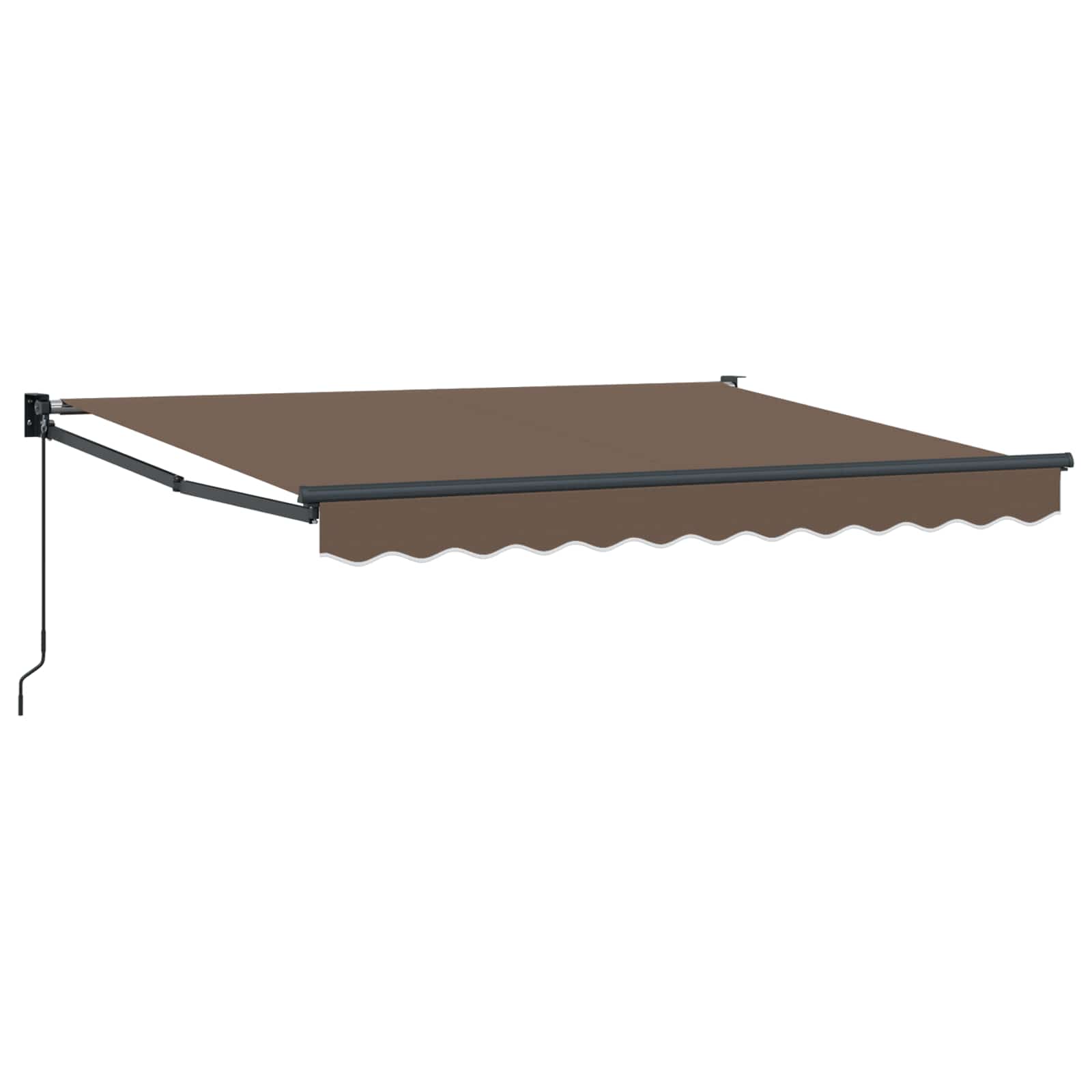 Povlačivi tende Sivosmeđa 3,5 x 2 m 100% Poliester i Aluminij