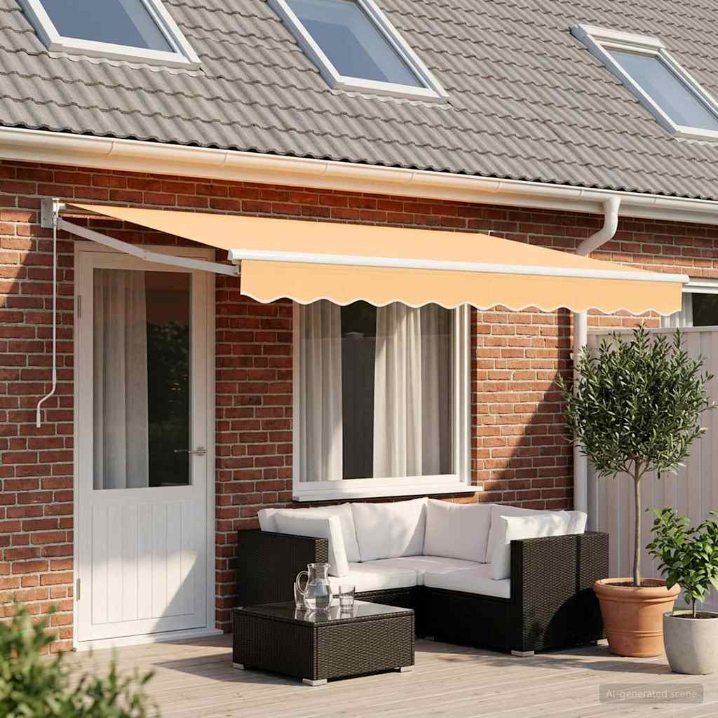 Povlačivi tende Pijesak 4 x 2 m 100% Poliester i Aluminij