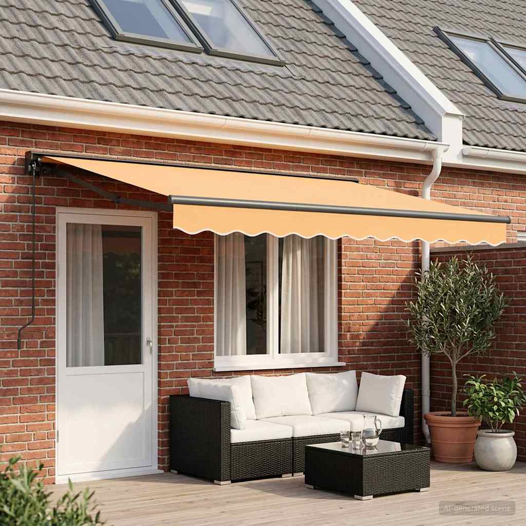 Povlačivi tende Pijesak 4 × 3 m Poliester i aluminij