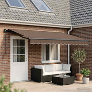 Povlačivi tende Sivosmeđa 400 × 350 cm Poliester i aluminij