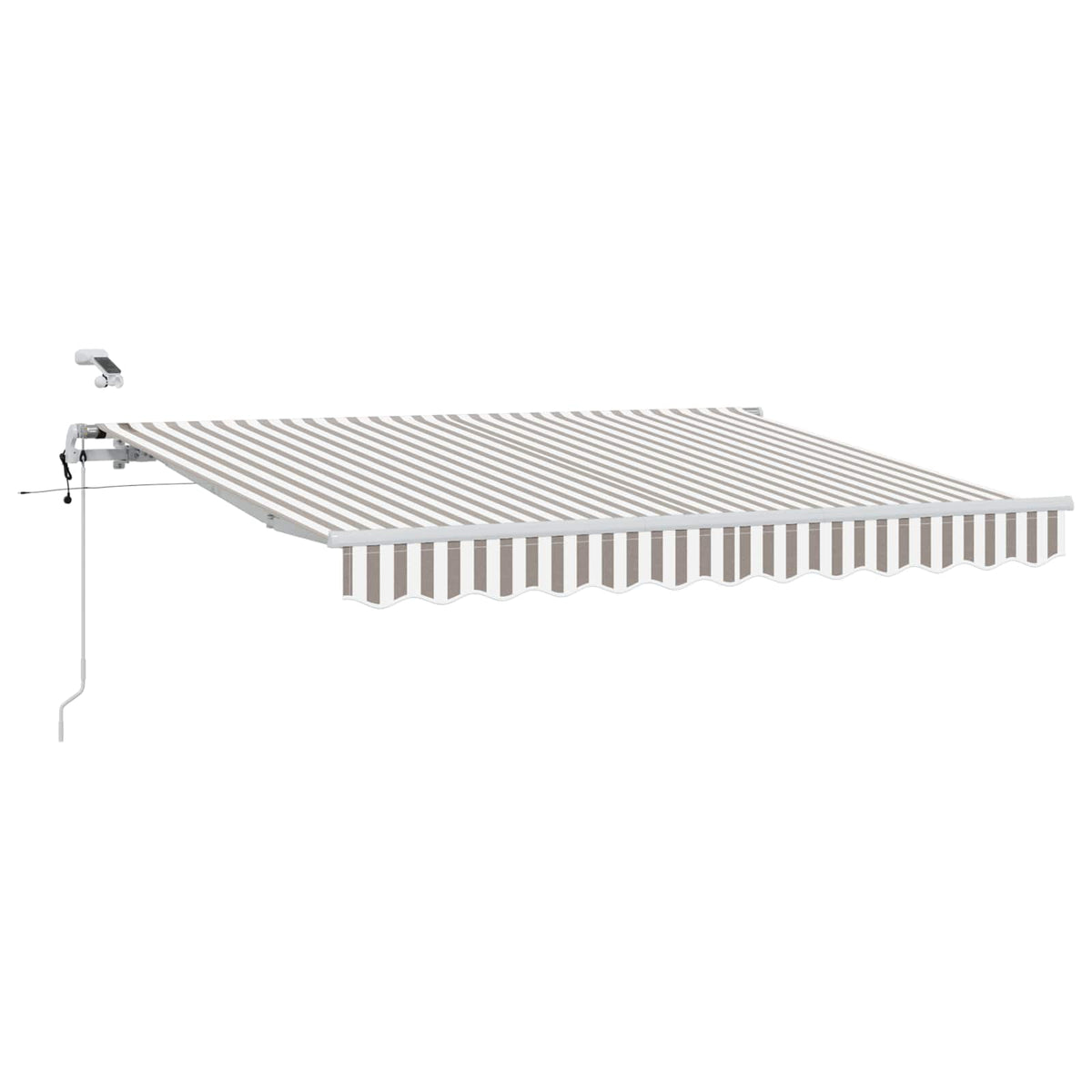 Povlačivi tende Svijetlo siva i bijela. 300 x 250 cm Poliester