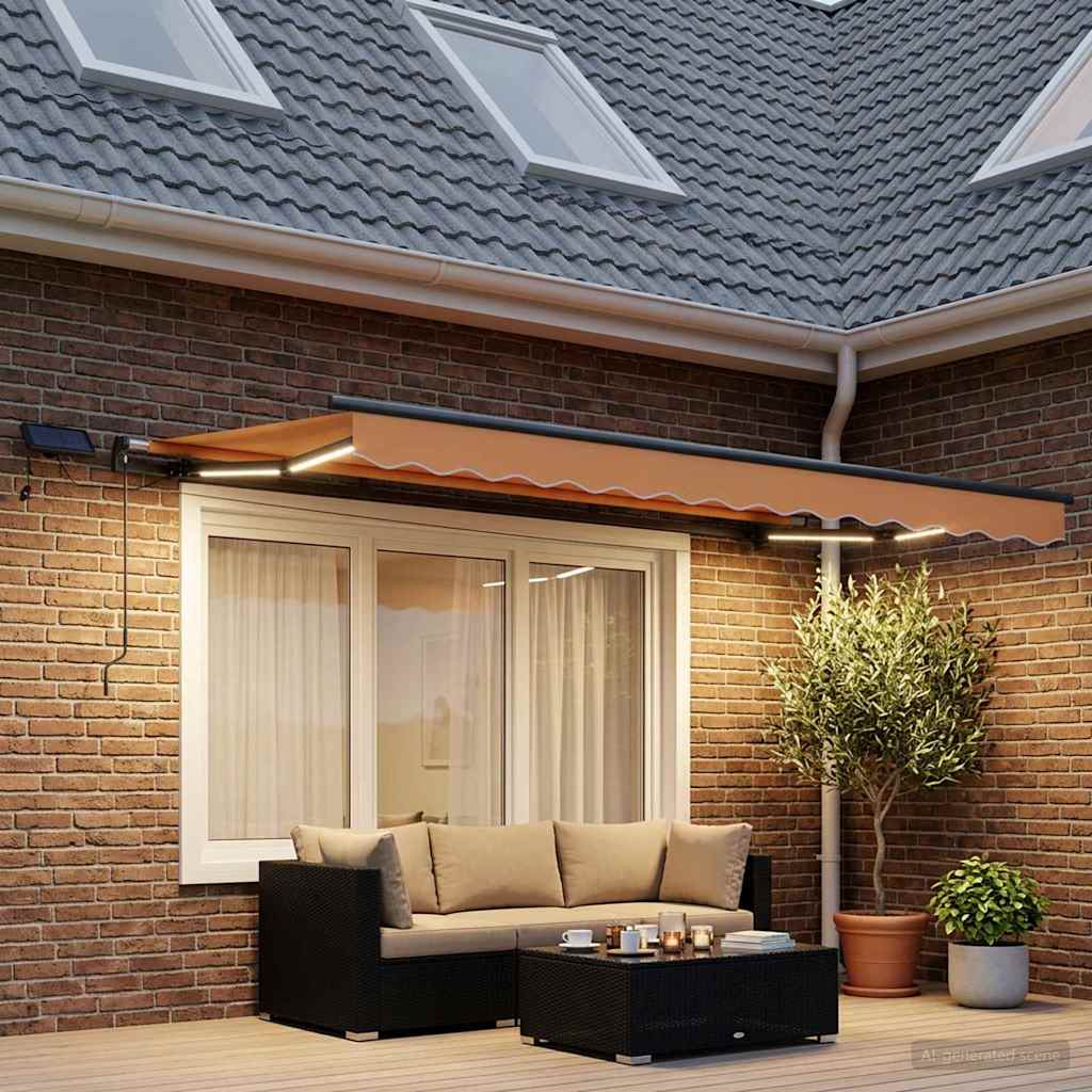 Povlačivi tende Pijesak 350 x 250 cm Tkanina i Aluminij