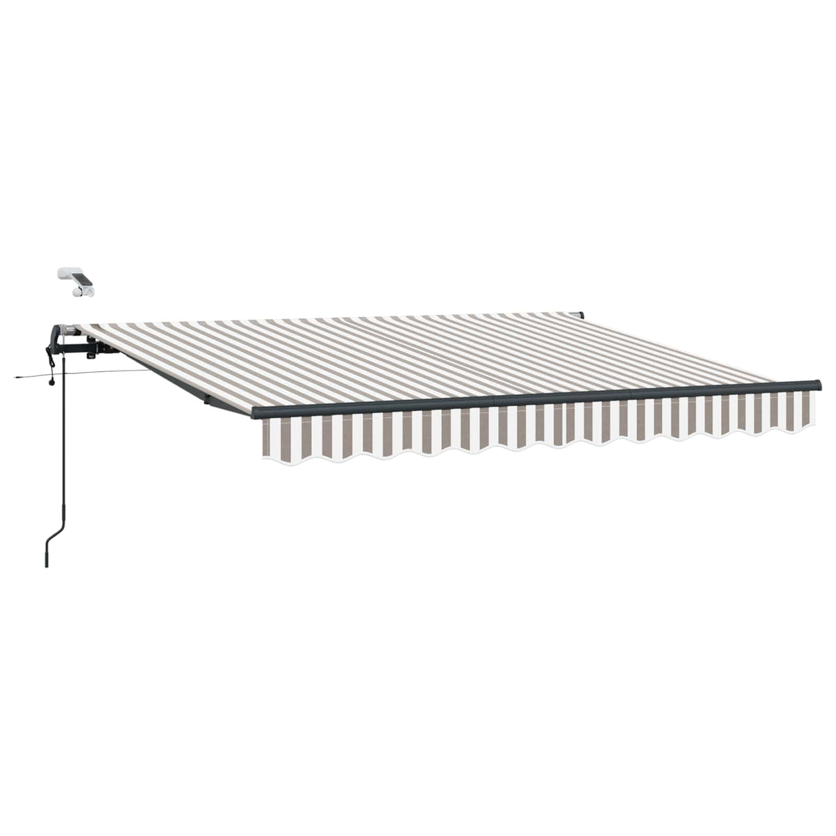 Tkanina za tende Svijetlo siva i bijela. 300 x 250 cm Poliester