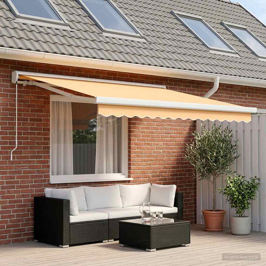 Povlačivi tende Pijesak 300 x 250 cm Platno i Aluminij