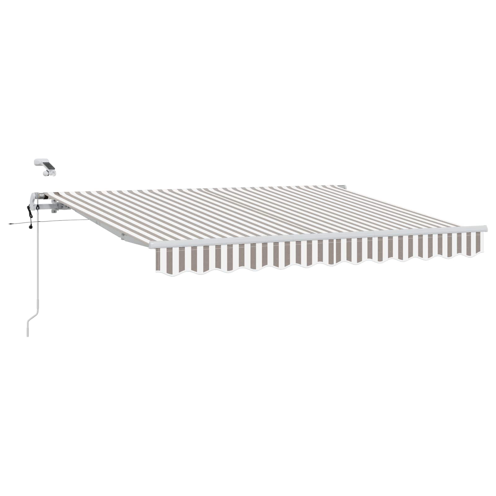 Povlačivi tende Svijetlo siva i bijela. 350 x 250 cm Poliester