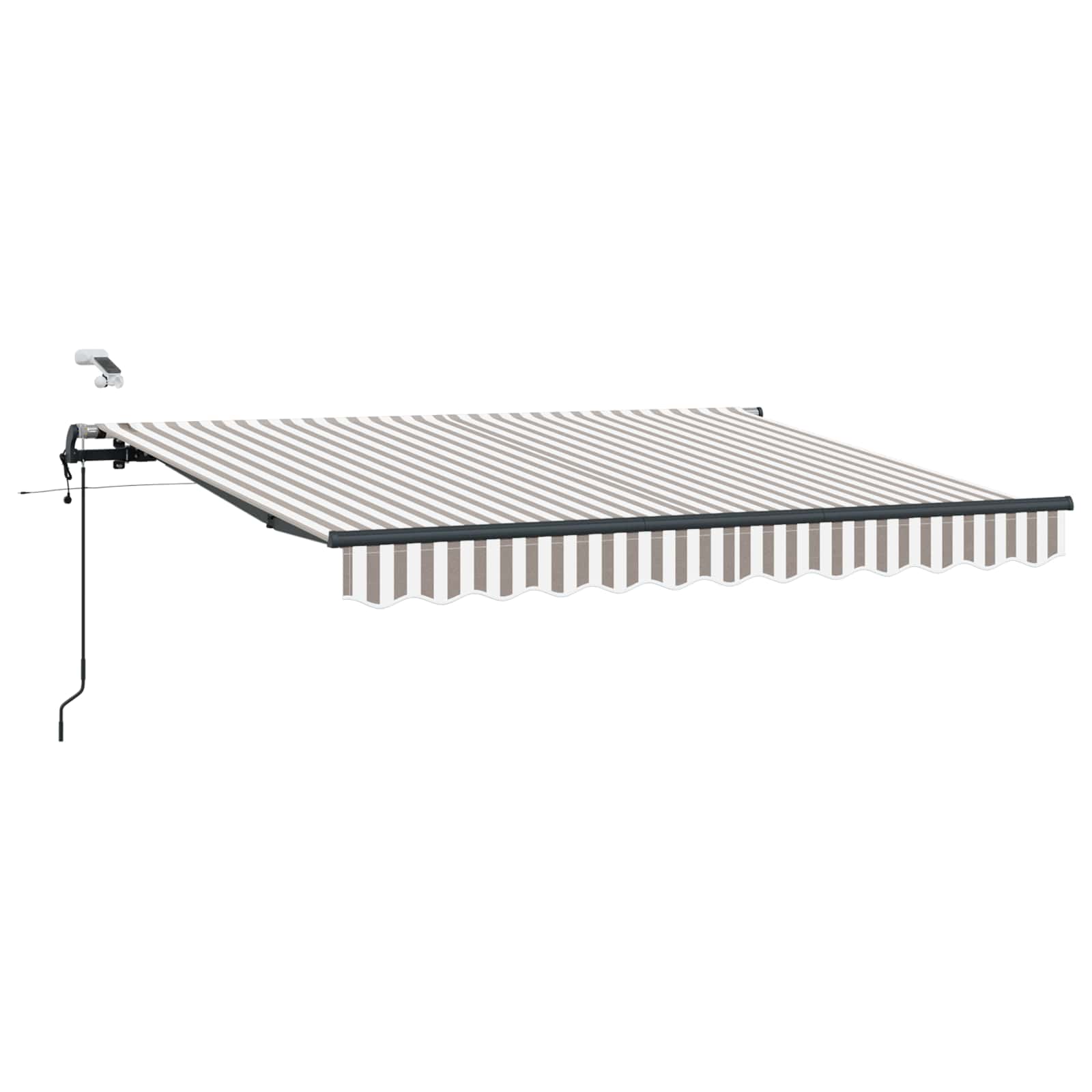 Tkanina za tende Svijetlo siva i bijela. 350 x 250 cm Poliester