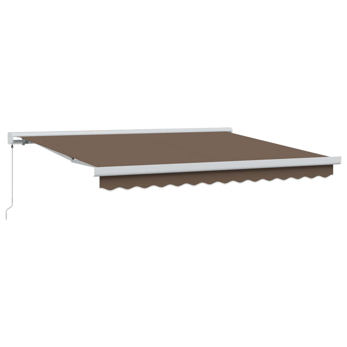 Povlačivi tende Sivosmeđa 350 x 250 cm Platno i Aluminij