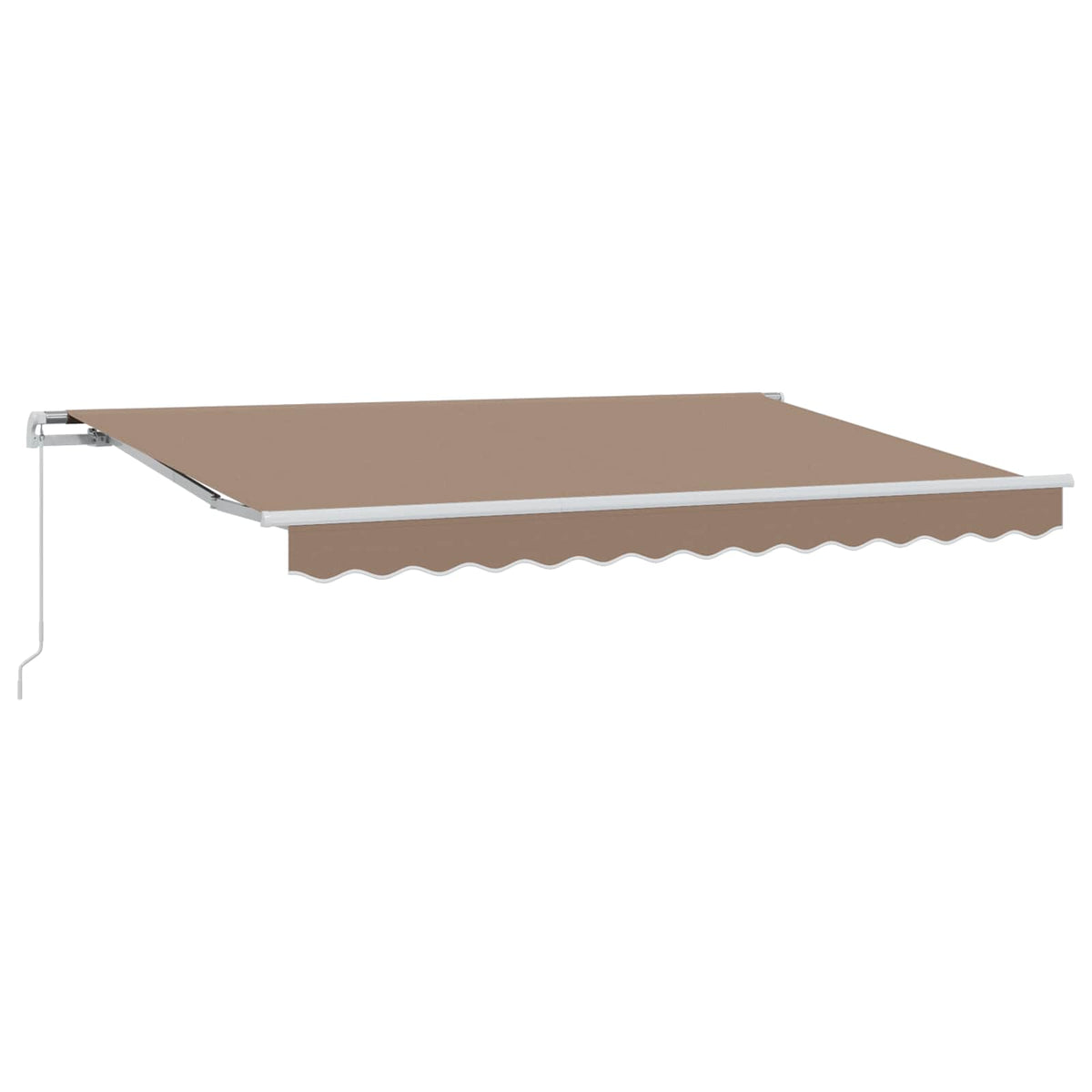 Povlačivi tende Sivosmeđa 400 × 300 cm Poliester i aluminij
