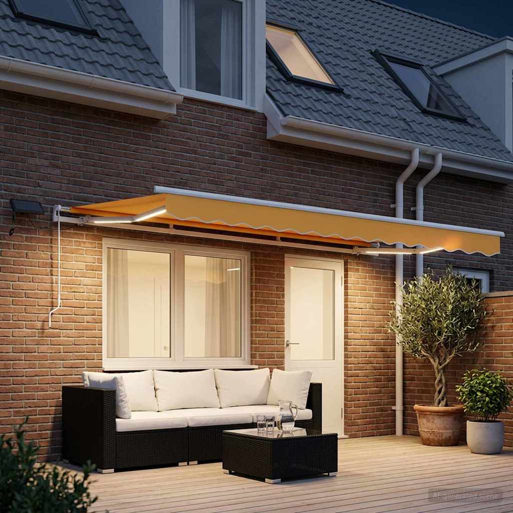 Povlačivi tende Pijesak 600 × 300 cm Tkanina i Aluminij