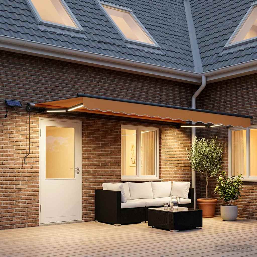 Povlačivi tende Pijesak 600 × 350 cm Tkanina i Aluminij