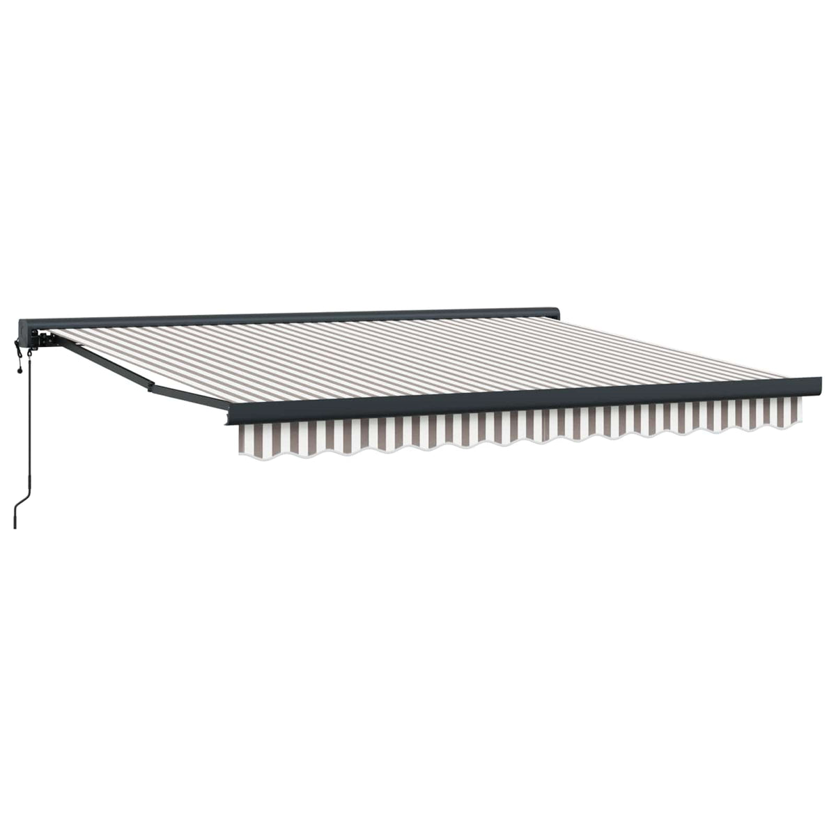 Povlačivi tende Svijetlo siva i bijela. 400 × 300 cm