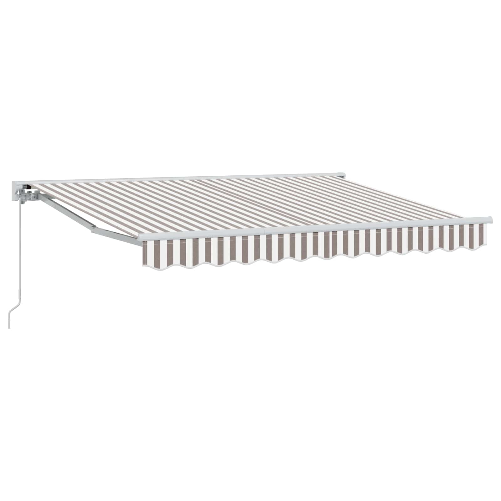 Ručno sklopiva tenda Svijetlo siva i bijela. 4 × 3 m