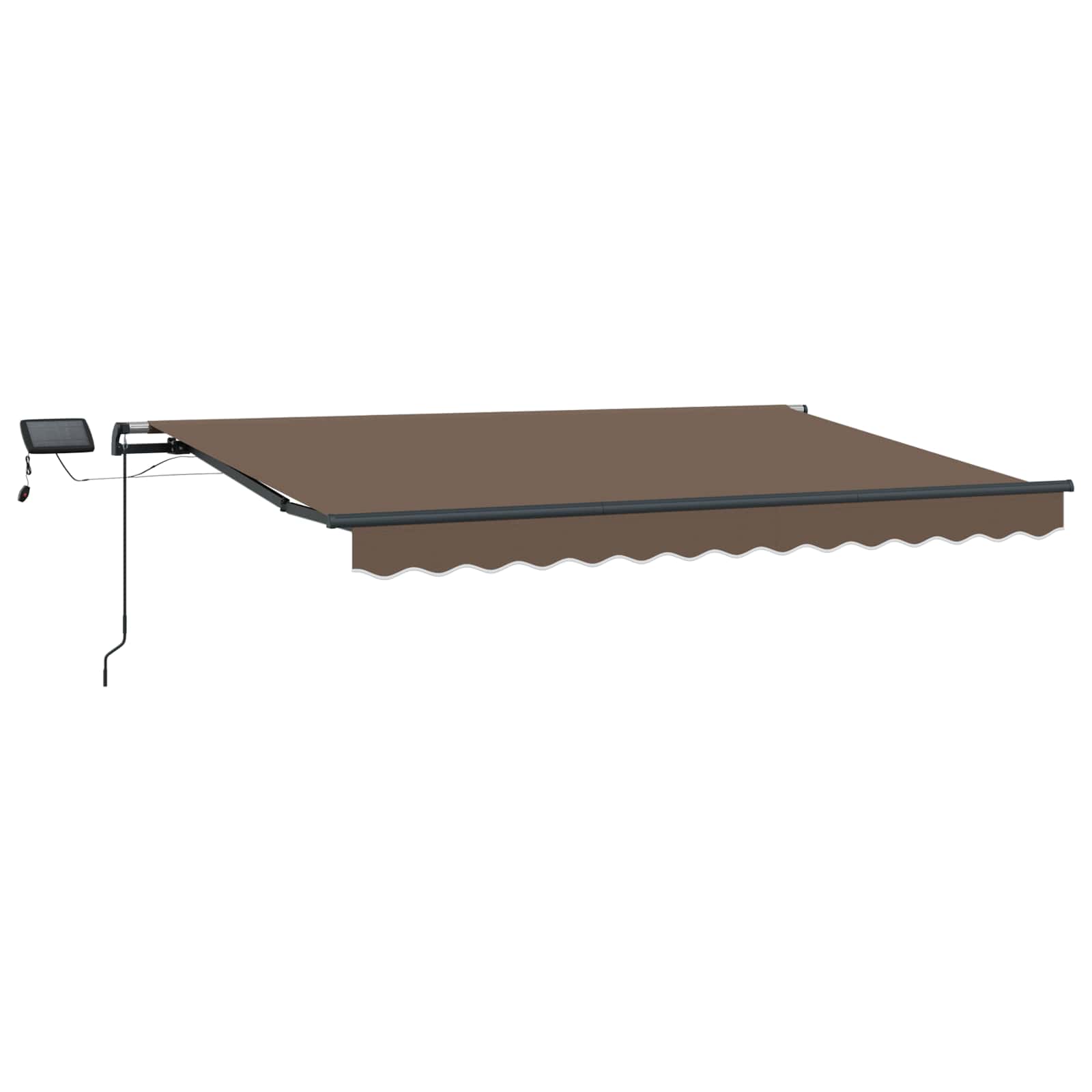 Povlačivi tende Sivosmeđa 400 × 350 cm Tkanina i Aluminij
