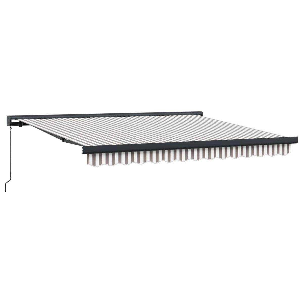 Povlačivi tende Svijetlo siva i bijela. 450 × 300 cm