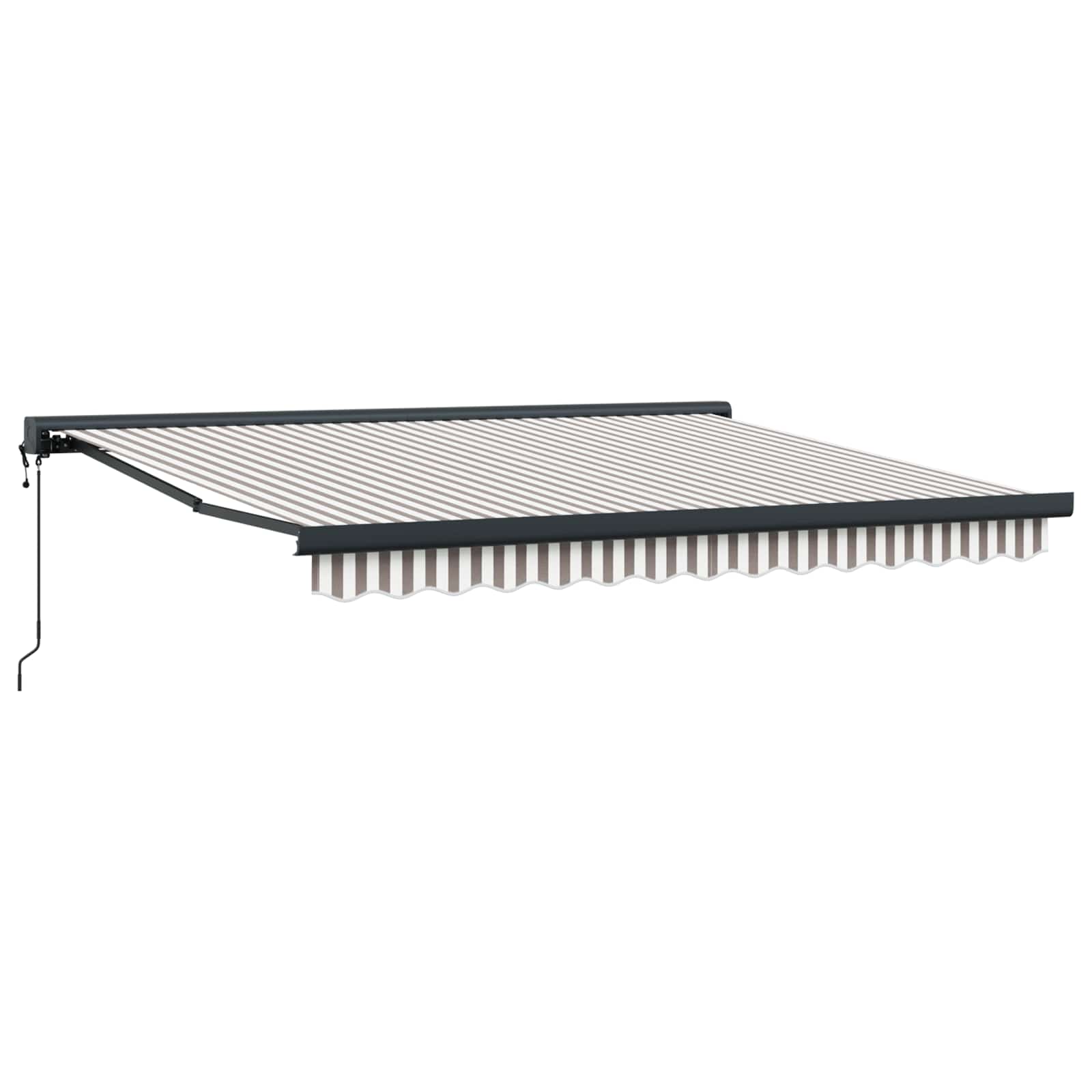 Povlačivi tende Svijetlo siva i bijela. 450 × 300 cm