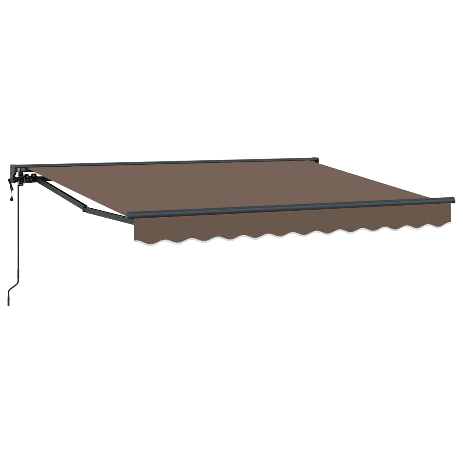 Povlačivi tende Sivosmeđa 4,5 × 3 m Poliester i aluminij