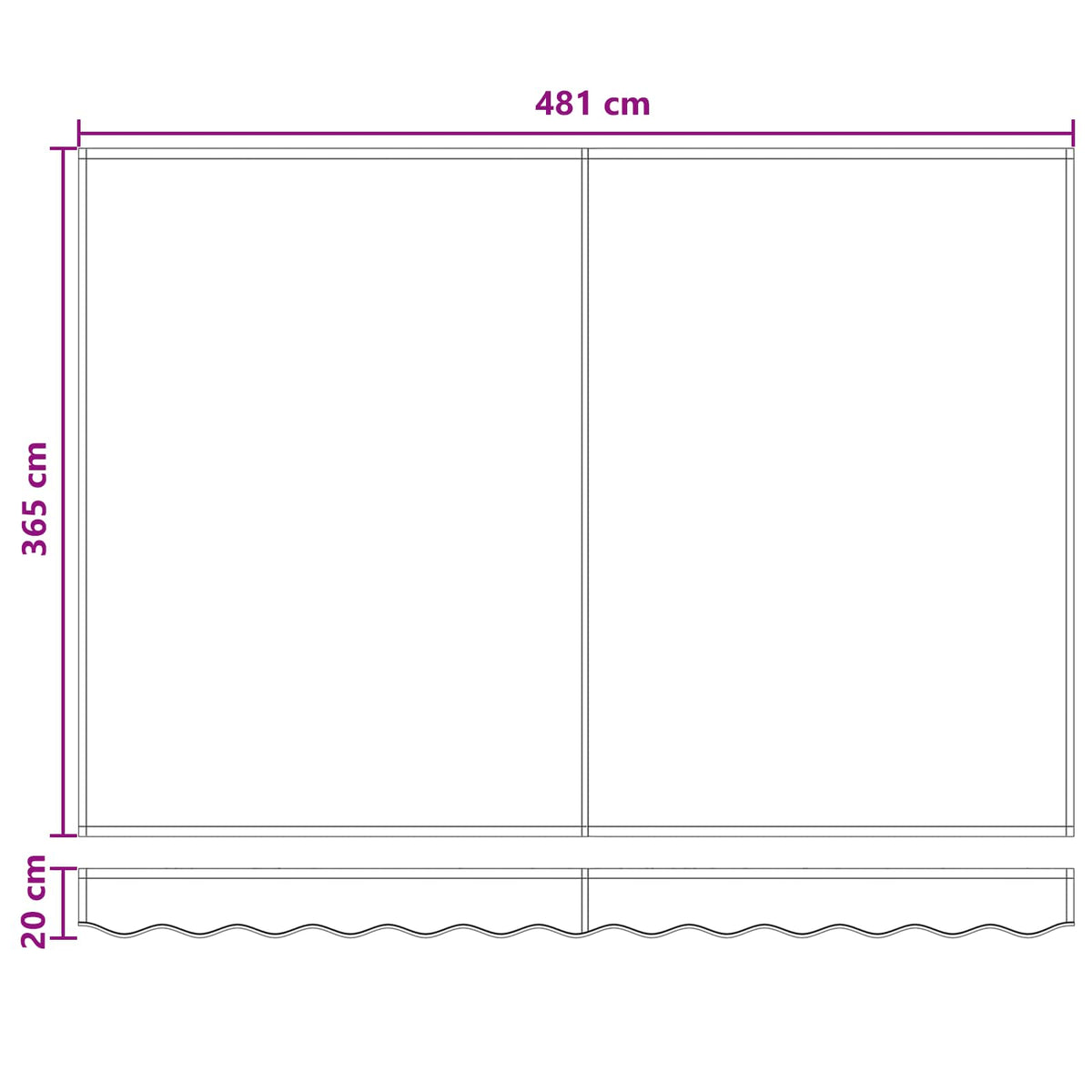 Povlačivi tende Sivosmeđa 450 × 350 cm Tkanina i Aluminij
