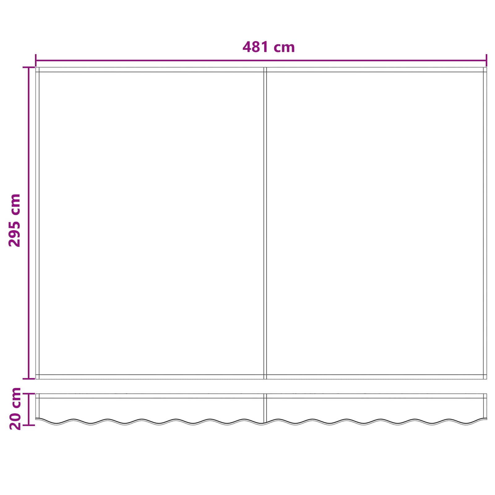 Tkanina za tende Sivosmeđa 500 × 300 cm Poliester