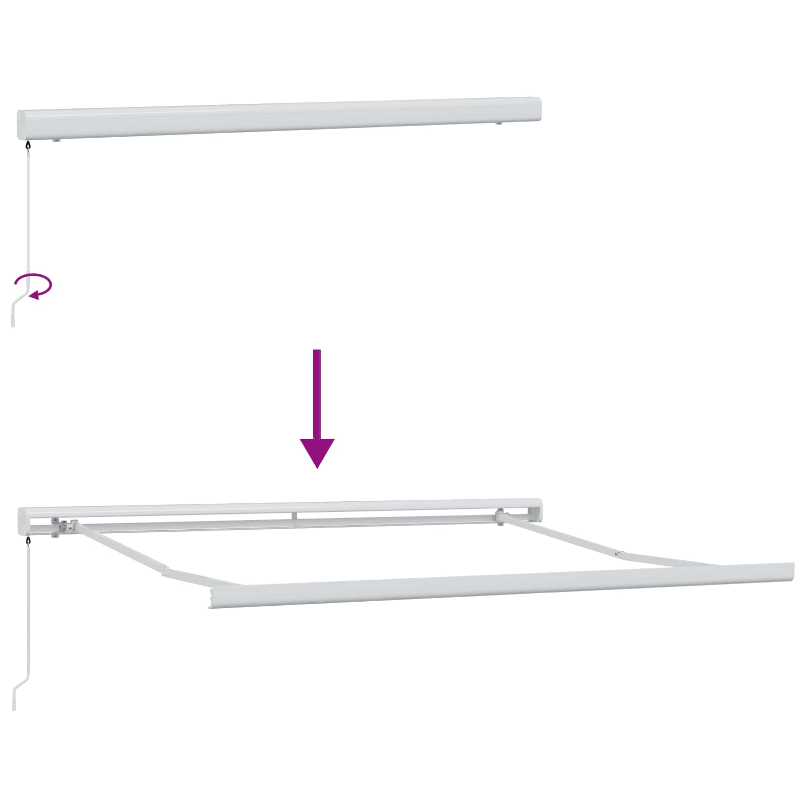 Povlačivi tende Pijesak 500 × 300 cm Platno i Aluminij
