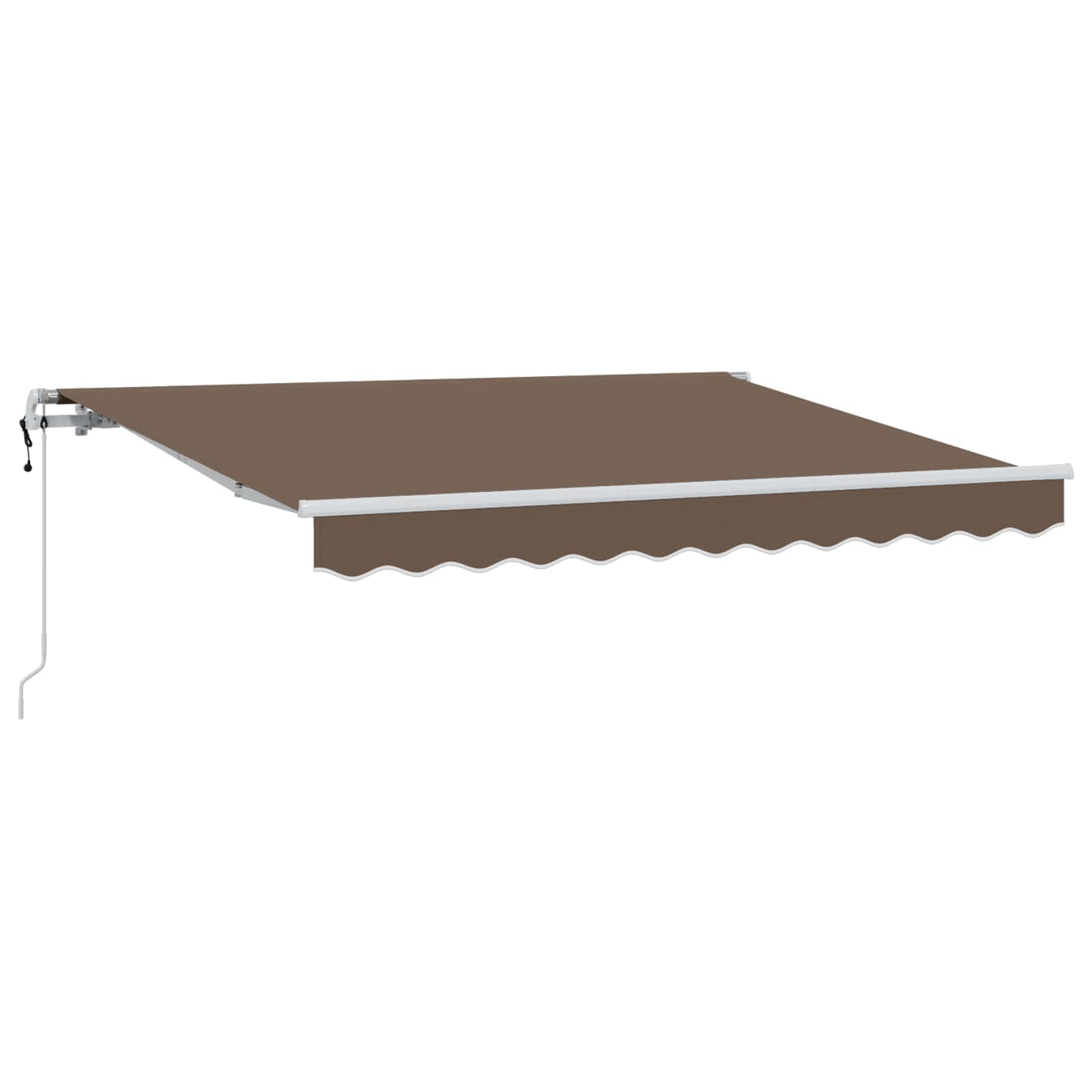 Povlačivi tende Sivosmeđa 500 × 350 cm Tkanina i Aluminij