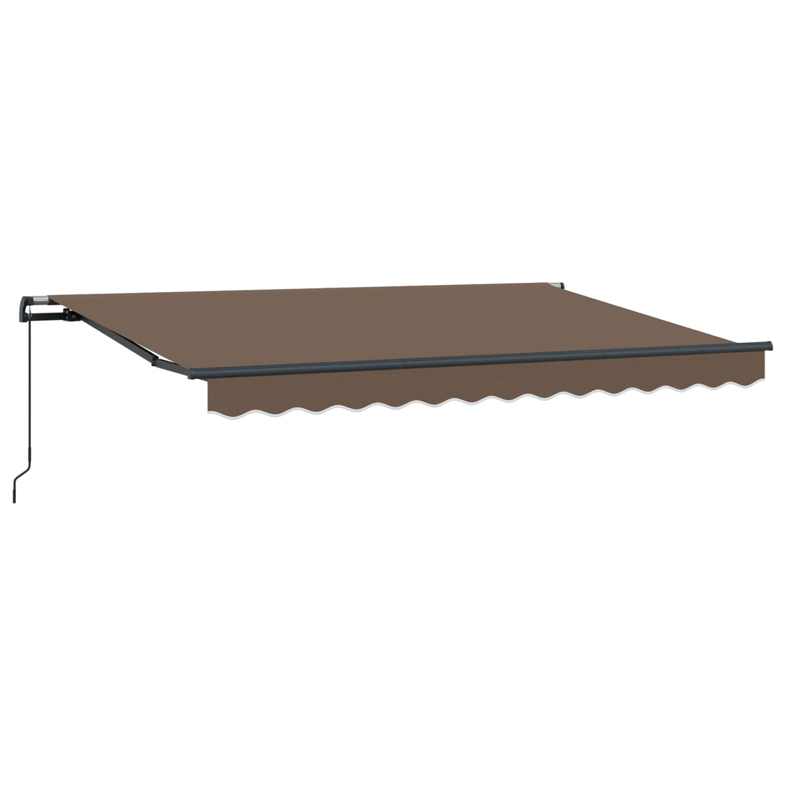 Povlačivi tende Sivosmeđa 600 × 350 cm Poliester i aluminij