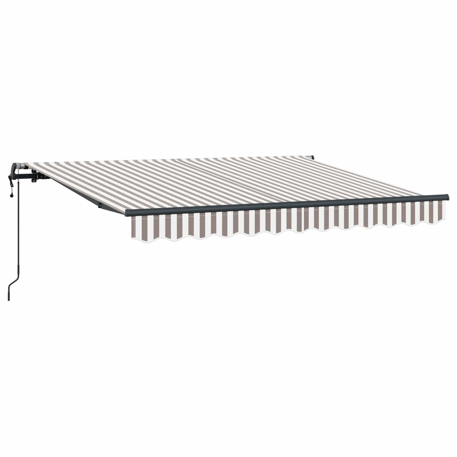 Povlačivi tende Svijetlo siva i bijela. 600 × 350 cm