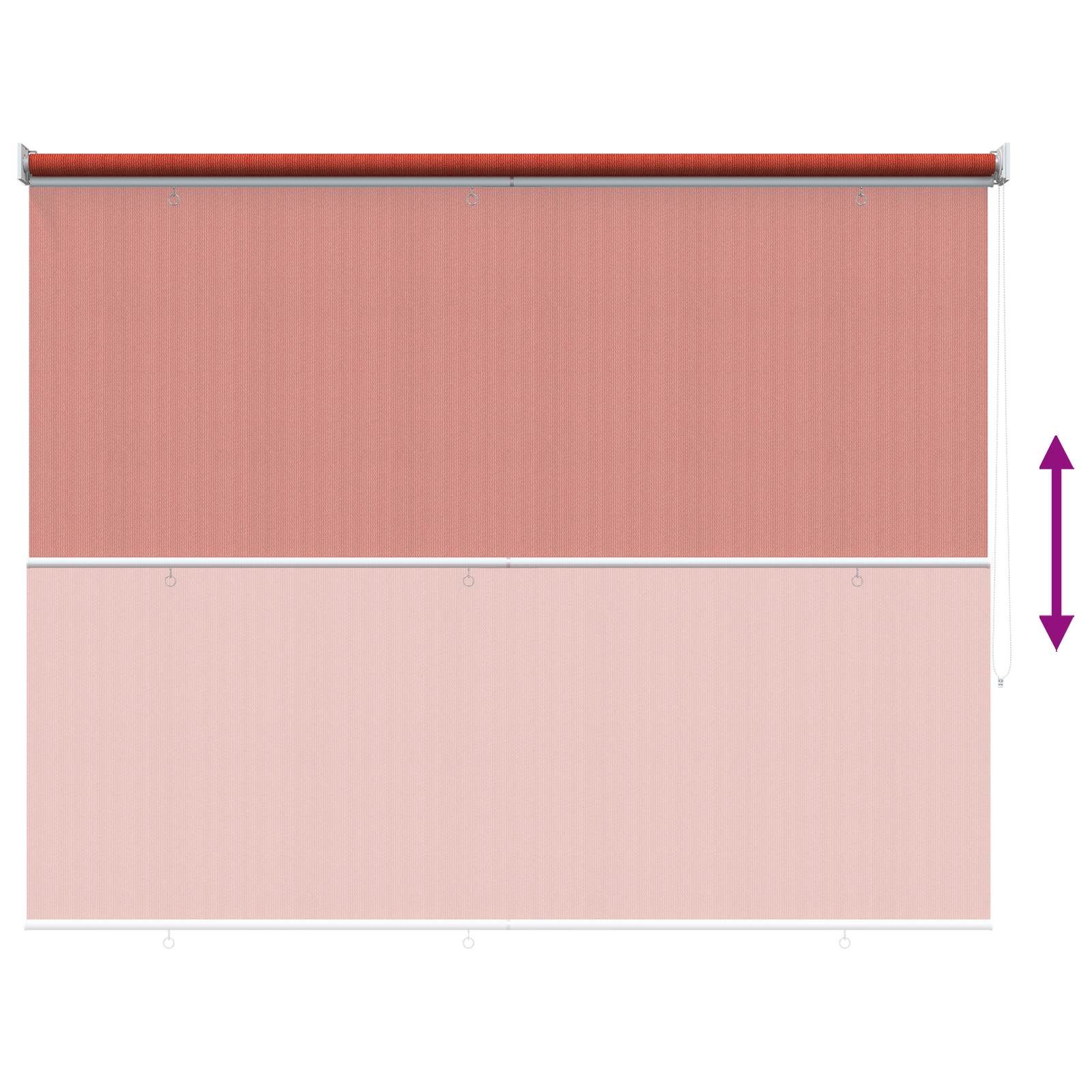 Vanjska roleta 90% blokada UV zraka Terrakota 140 x 140 cm HDPE