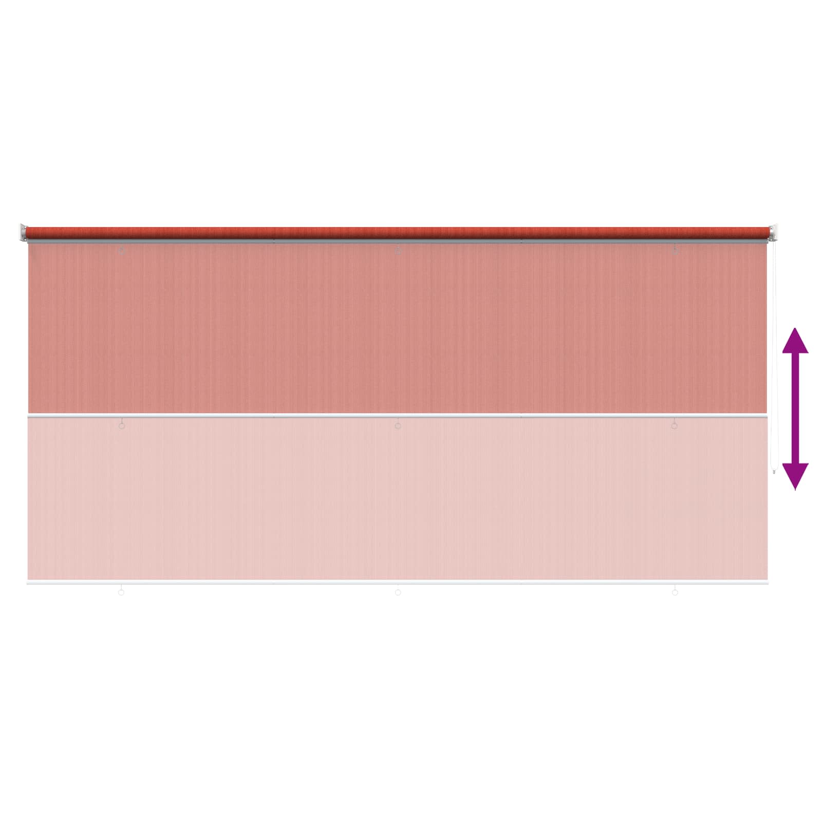 Vanjska roleta 90% blokada UV zraka Terrakota 350 x 140 cm HDPE
