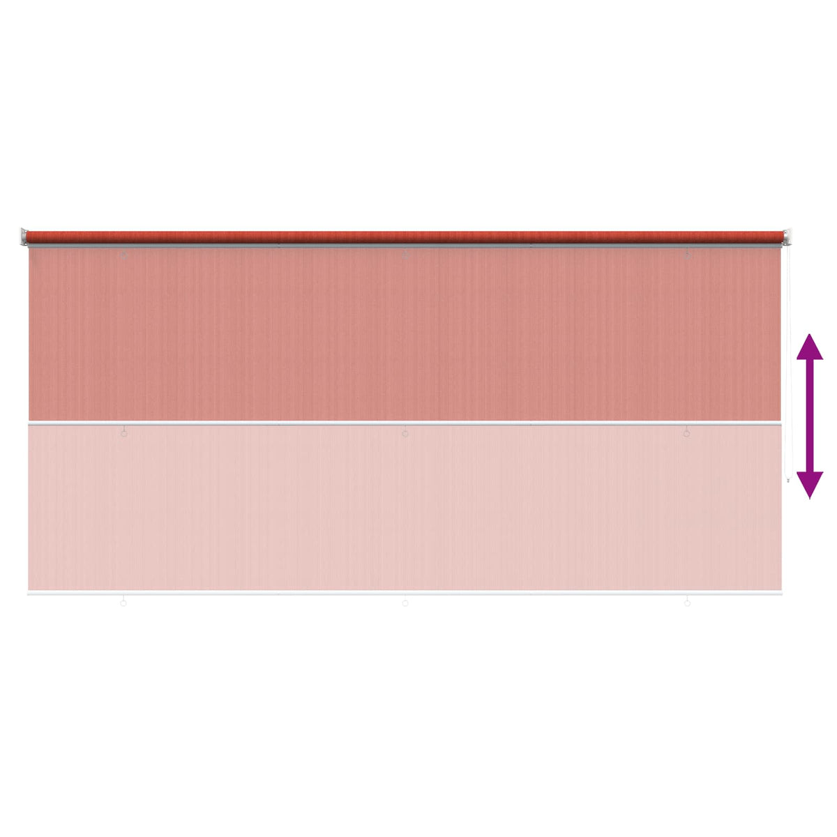 Vanjska roleta 90% blokada UV zraka Terrakota 60 x 230 cm HDPE
