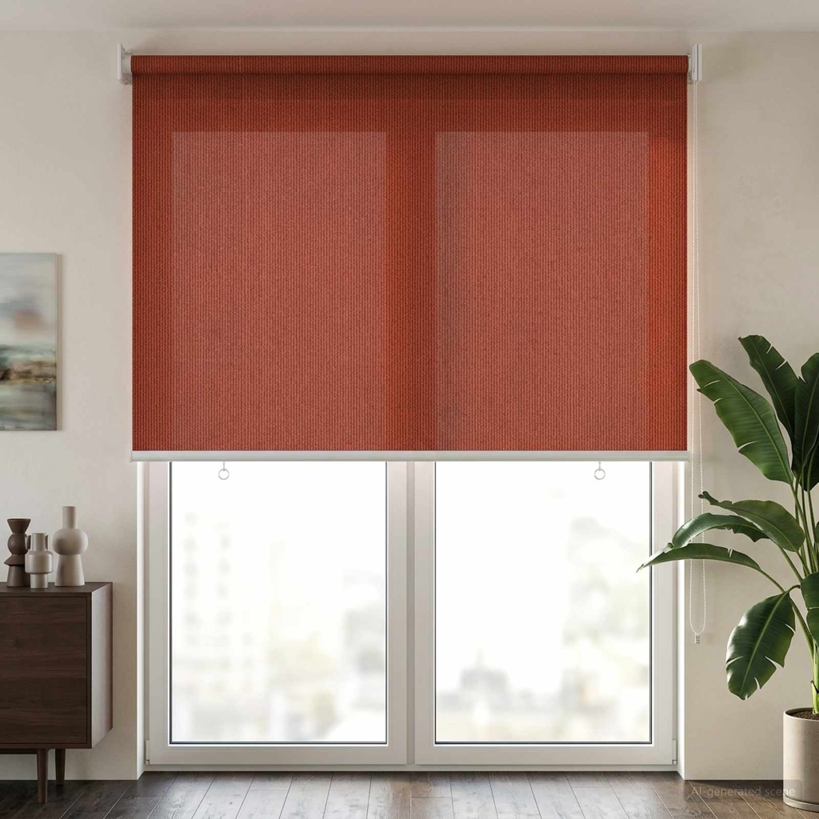 Vanjska roleta 90% blokada UV zraka Terrakota 120 x 230 cm HDPE