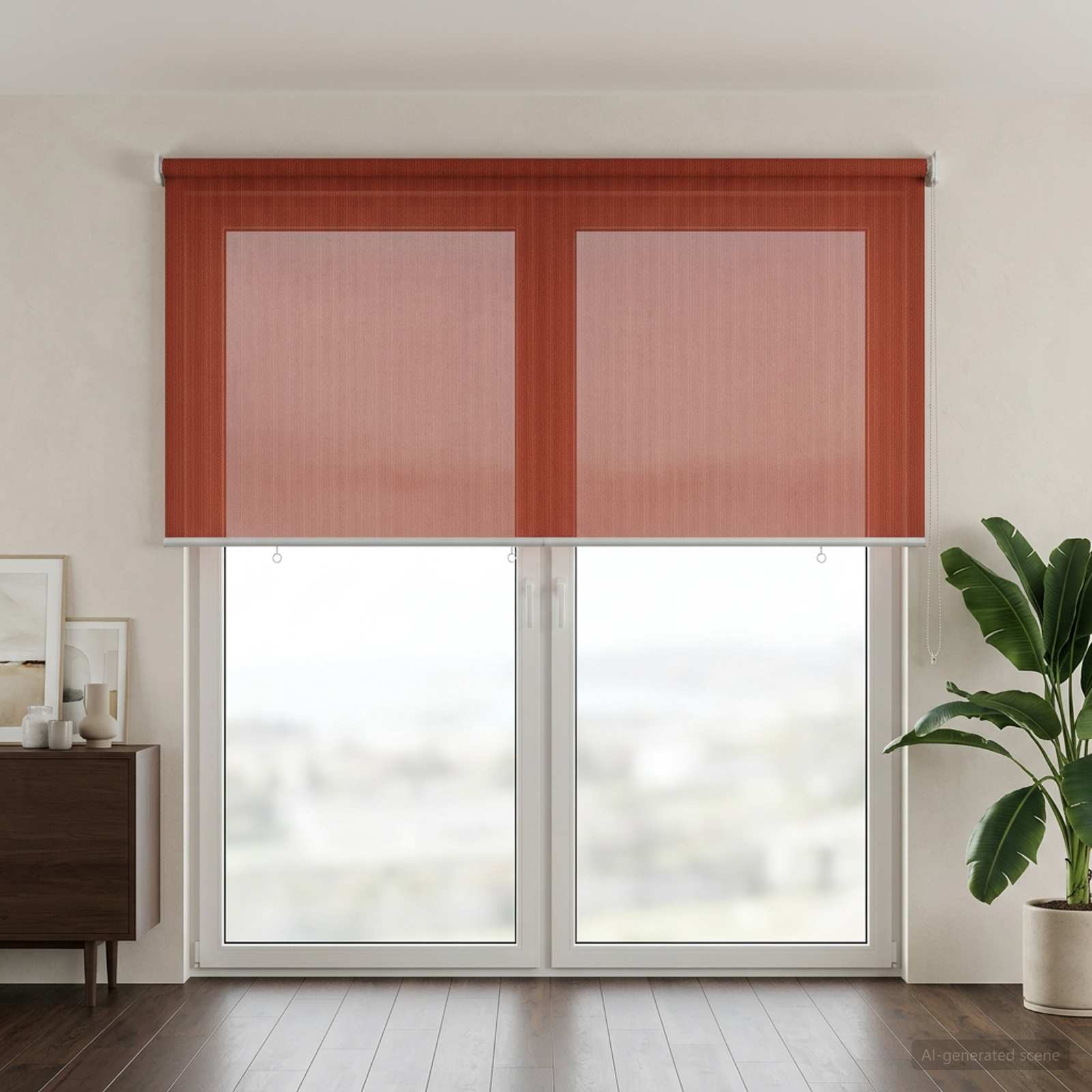 Vanjska roleta 90% blokada UV zraka Terrakota 160 x 230 cm HDPE