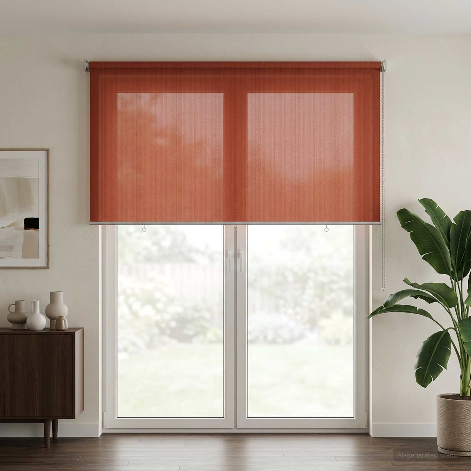 Vanjska roleta 90% blokada UV zraka Terrakota 350 x 230 cm HDPE