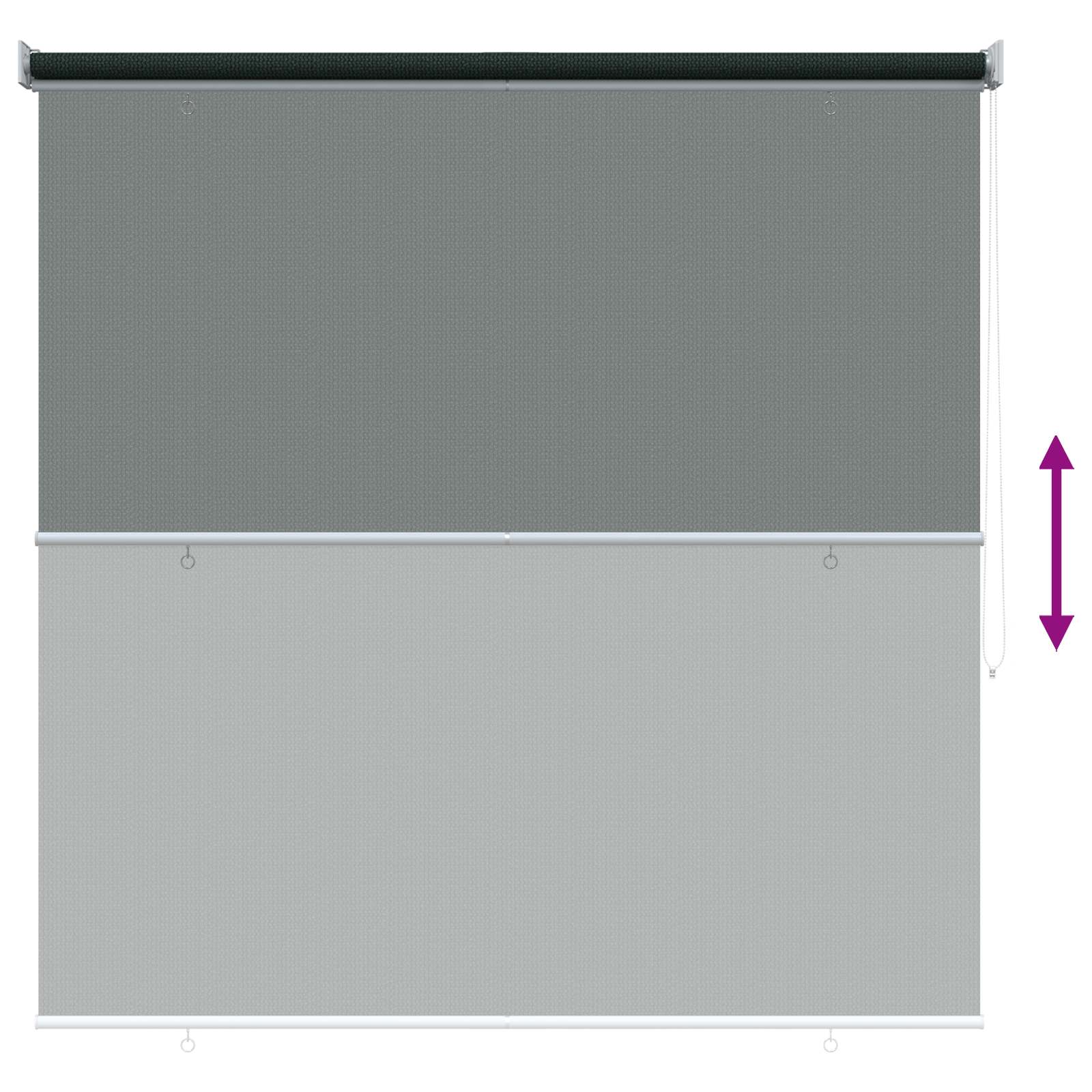 Vanjska roleta 90% blokada UV zraka Tamnozelena 140 x 140 cm