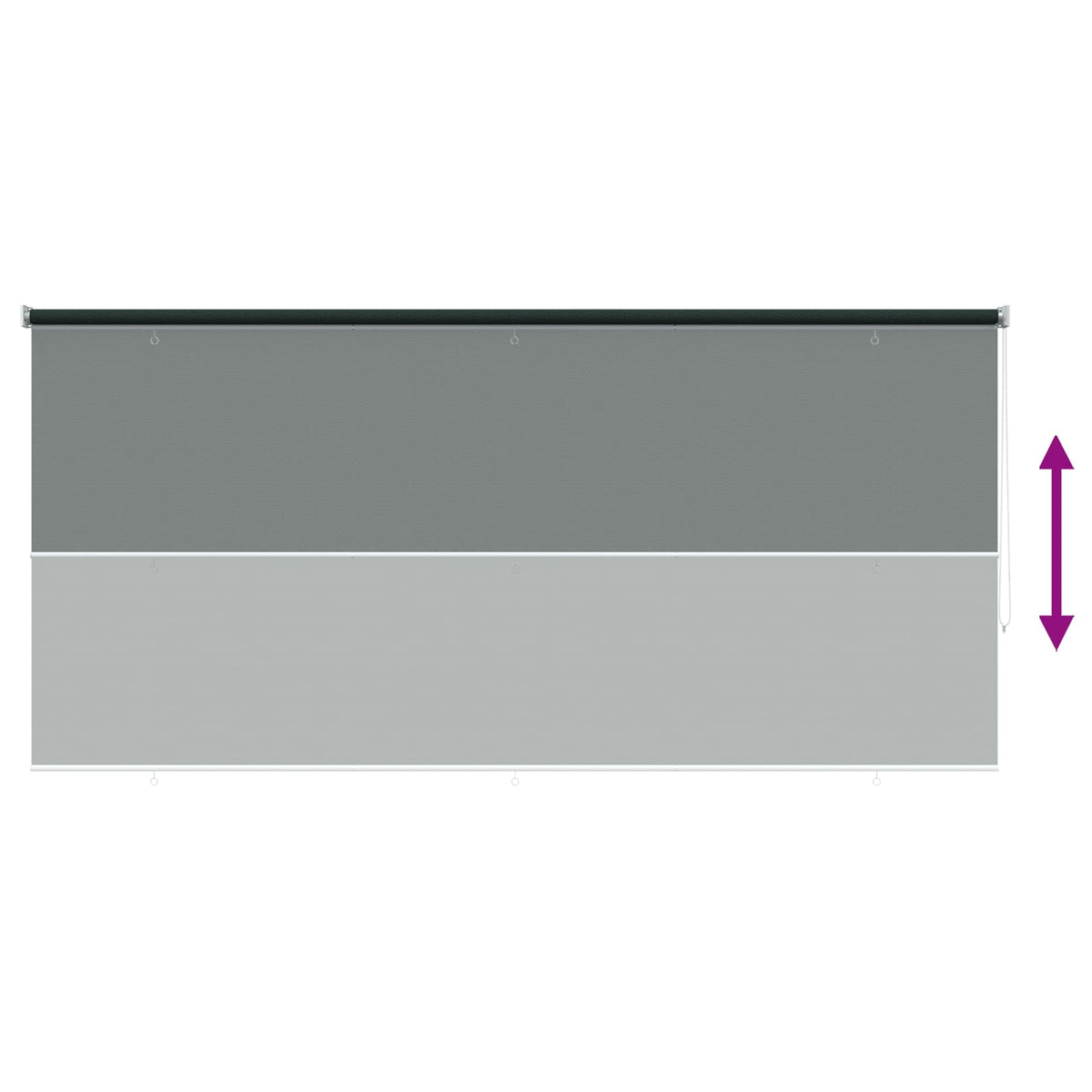 Vanjska roleta 90% blokada UV zraka Tamnozelena 350 x 140 cm