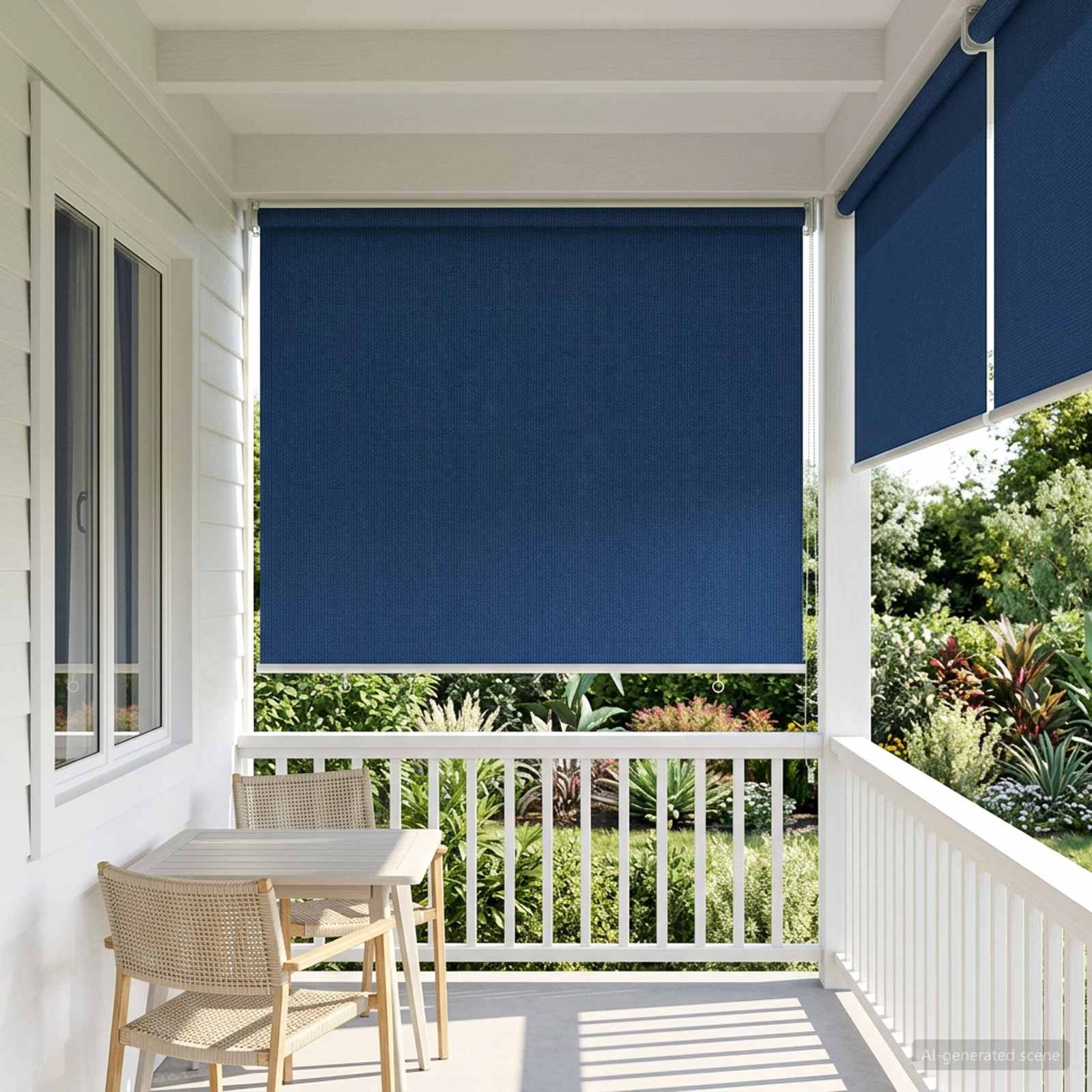 Vanjska roleta 90% blokada UV zraka Plava 80 x 140 cm HDPE