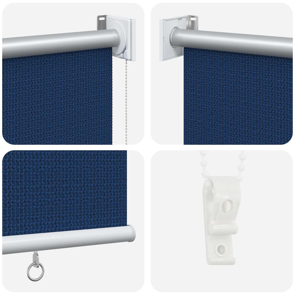 Vanjska roleta 90% blokada UV zraka Plava 140 x 140 cm HDPE