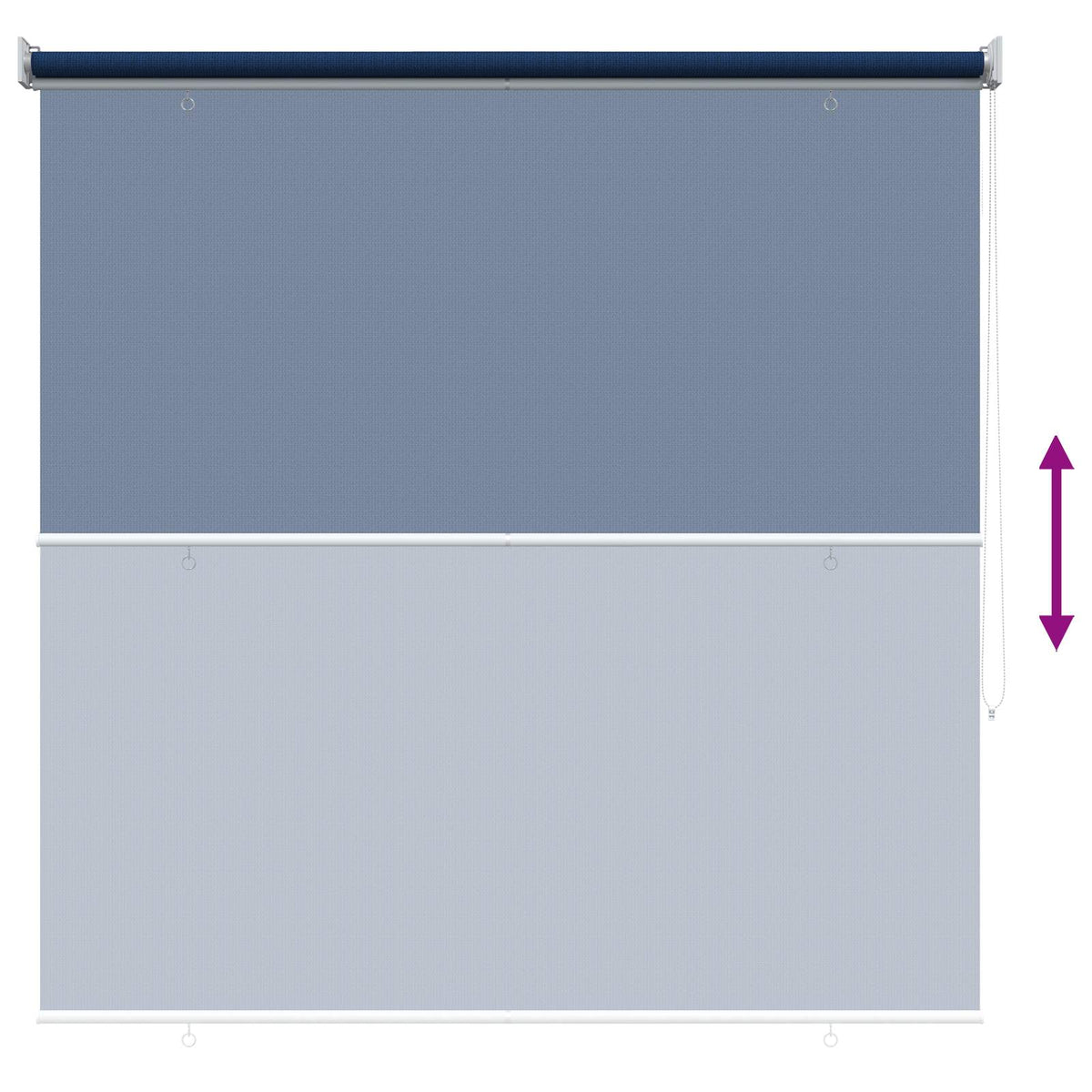 Vanjska roleta 90% blokada UV zraka Plava 140 x 140 cm HDPE
