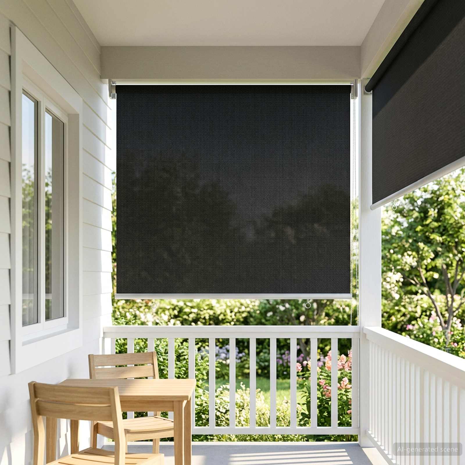 Vanjska roleta 90% blokada UV zraka Crna 80 x 140 cm HDPE