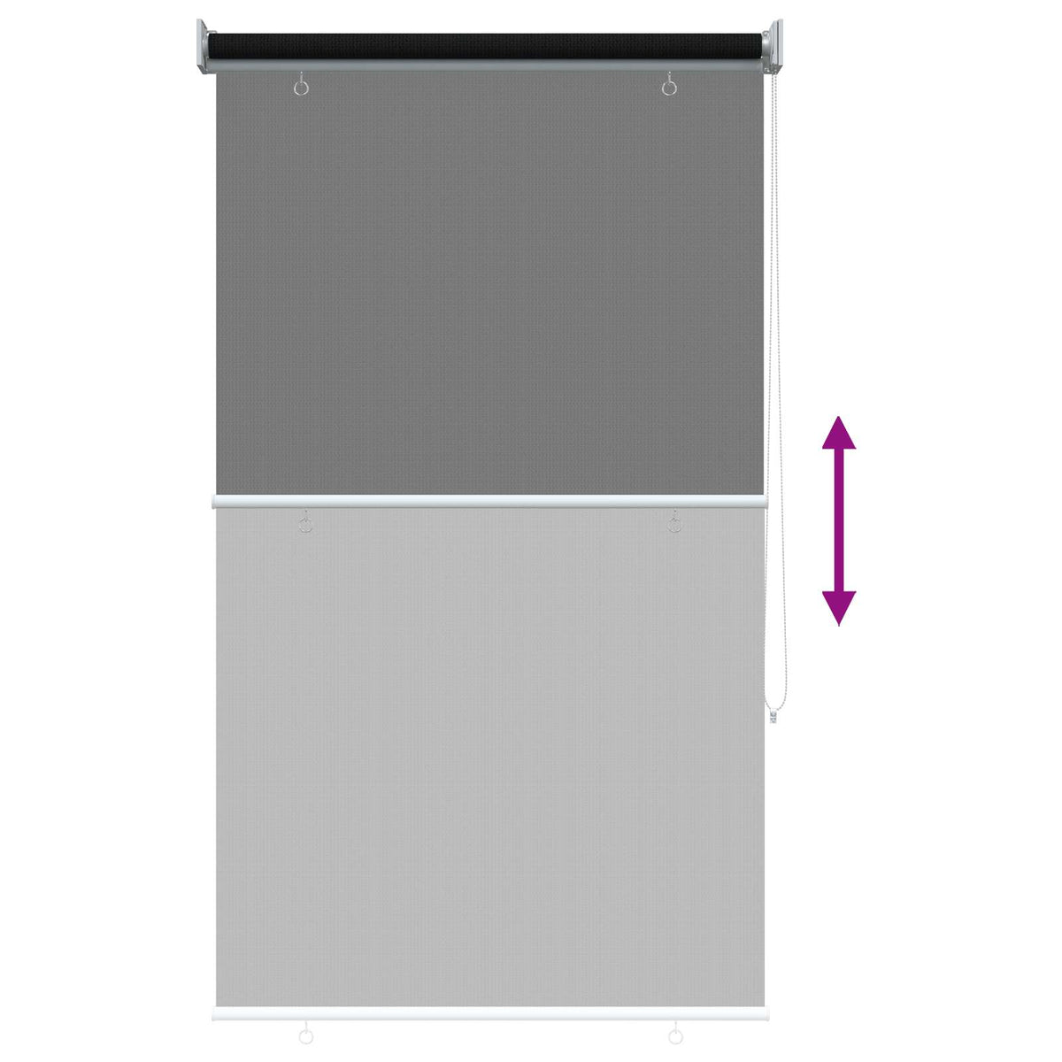 Vanjska roleta 90% blokada UV zraka Crna 80 x 140 cm HDPE