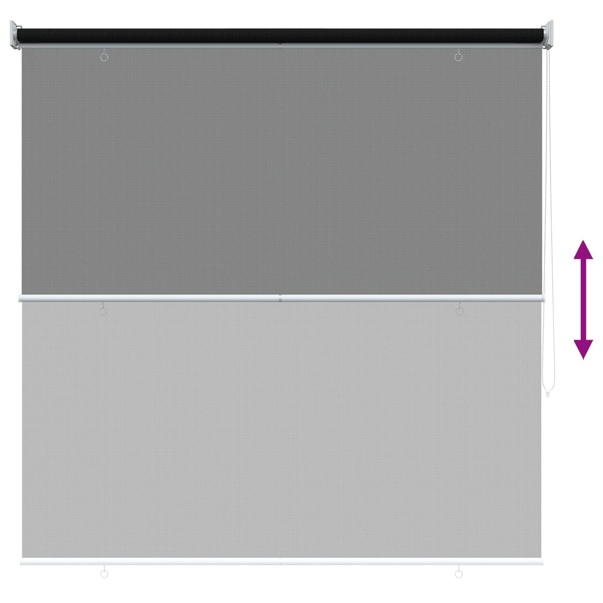 Vanjska roleta 90% blokada UV zraka Crna 140 x 140 cm HDPE
