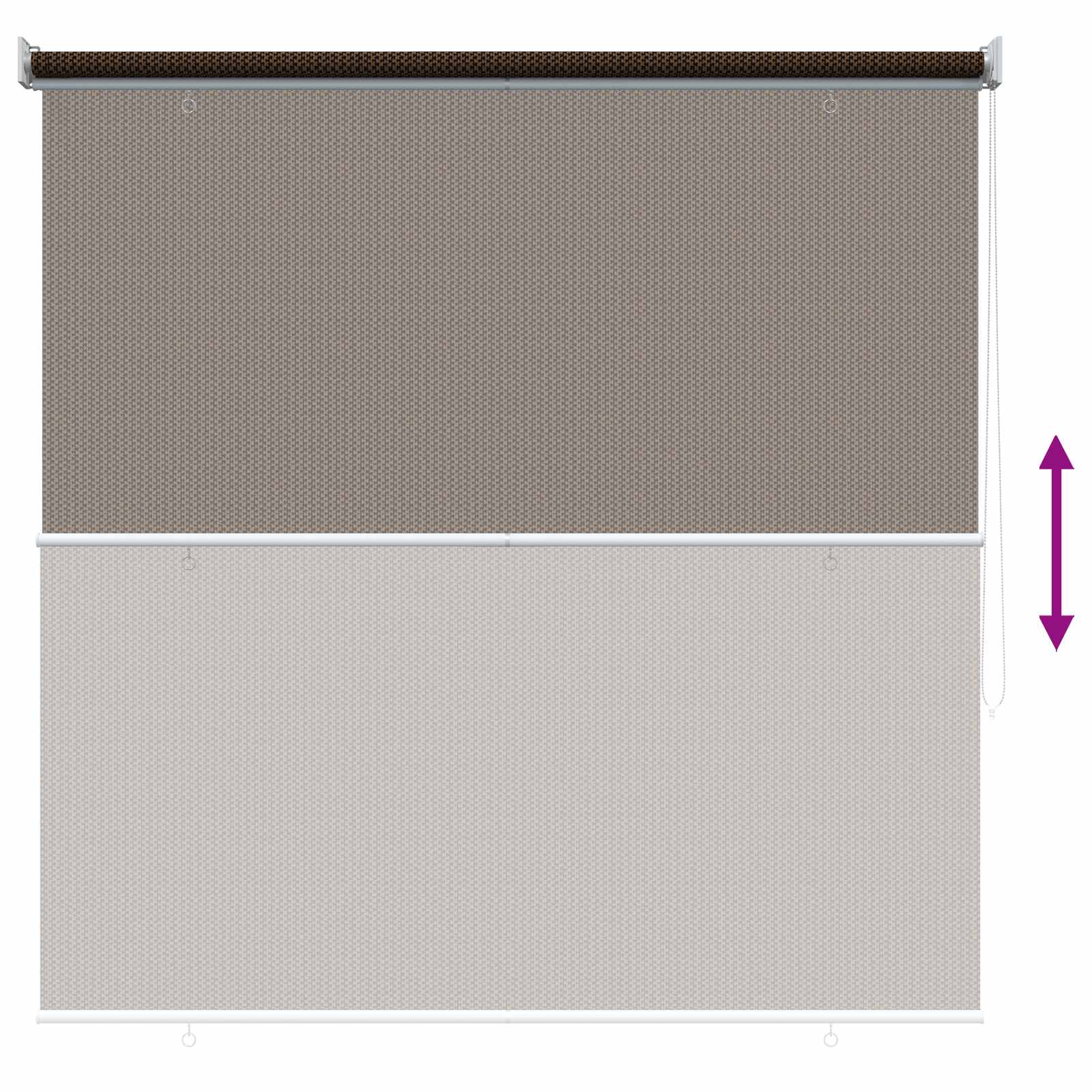 Vanjska roleta 90% blokada UV zraka Smeđa 120 x 230 cm HDPE