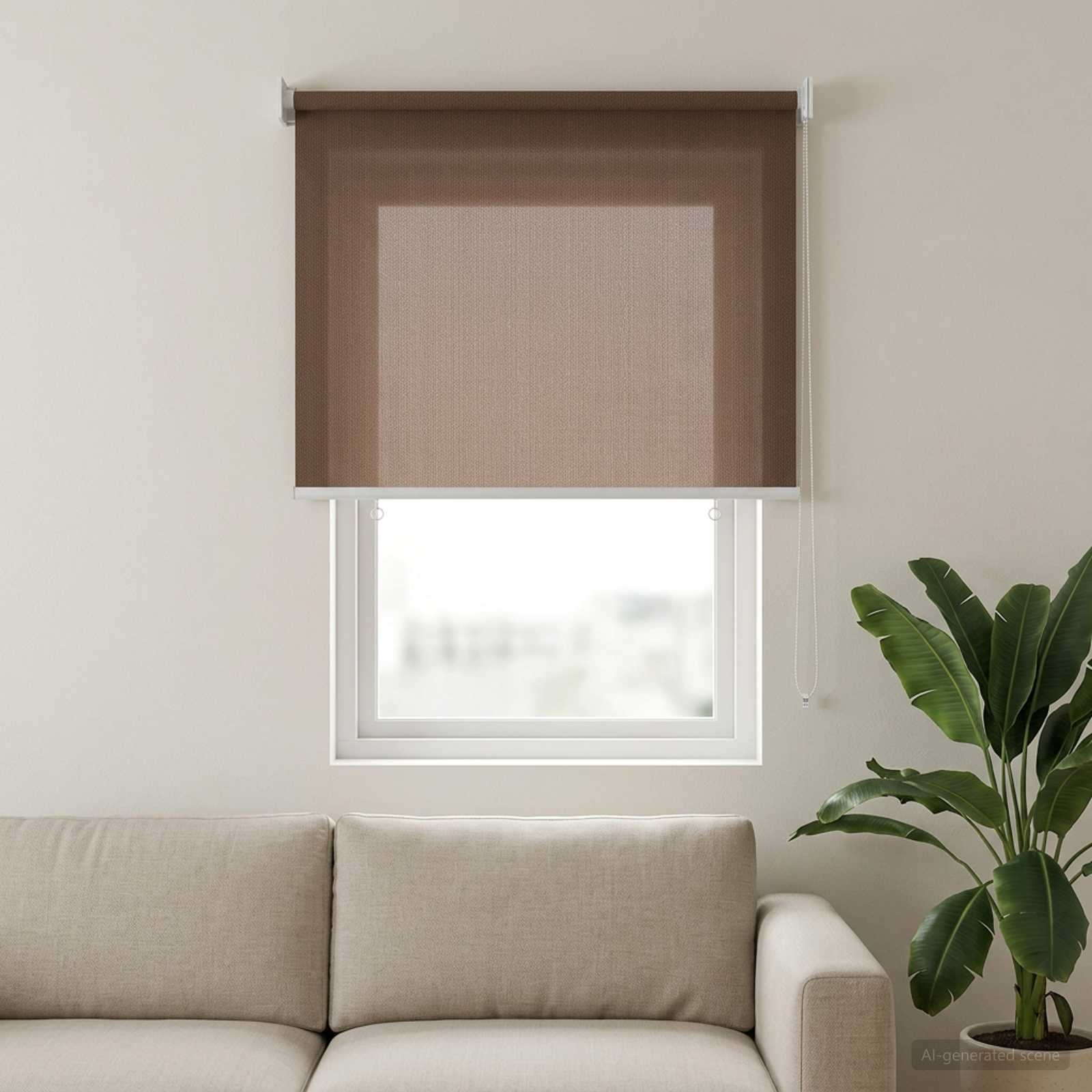 Vanjska roleta 90% blokada UV zraka Sivosmeđa 100 x 140 cm HDPE