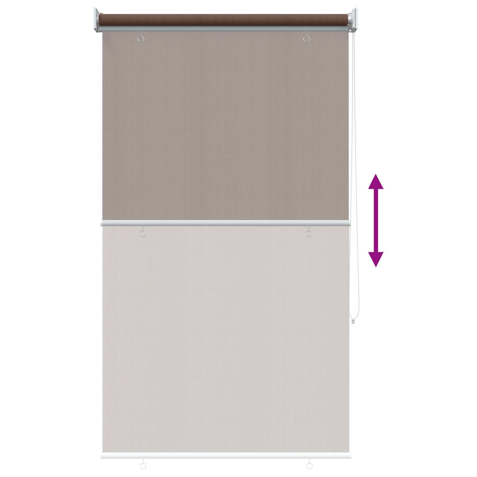 Vanjska roleta 90% blokada UV zraka Sivosmeđa 100 x 140 cm HDPE