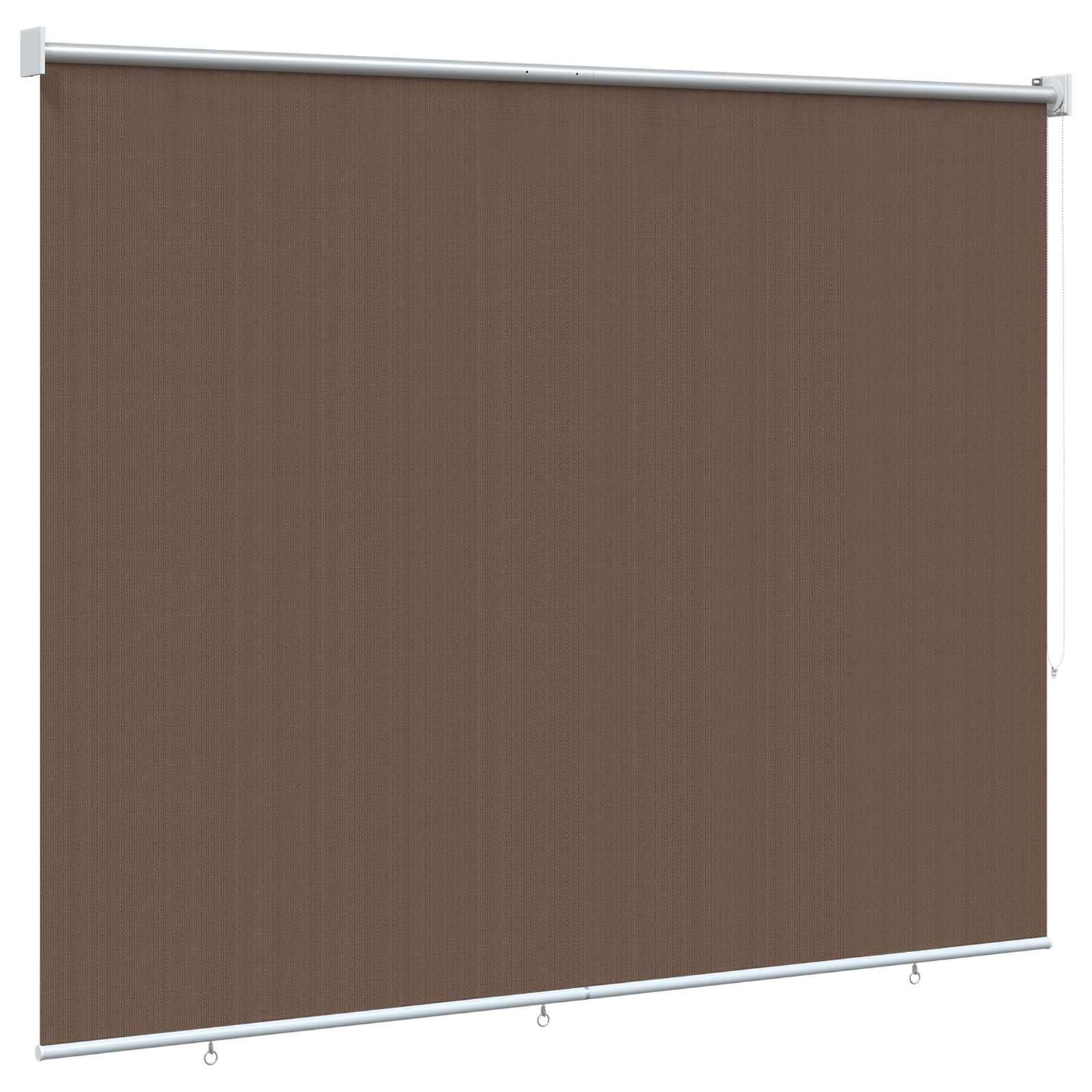 Vanjska roleta 90% blokada UV zraka Sivosmeđa 140 x 140 cm HDPE