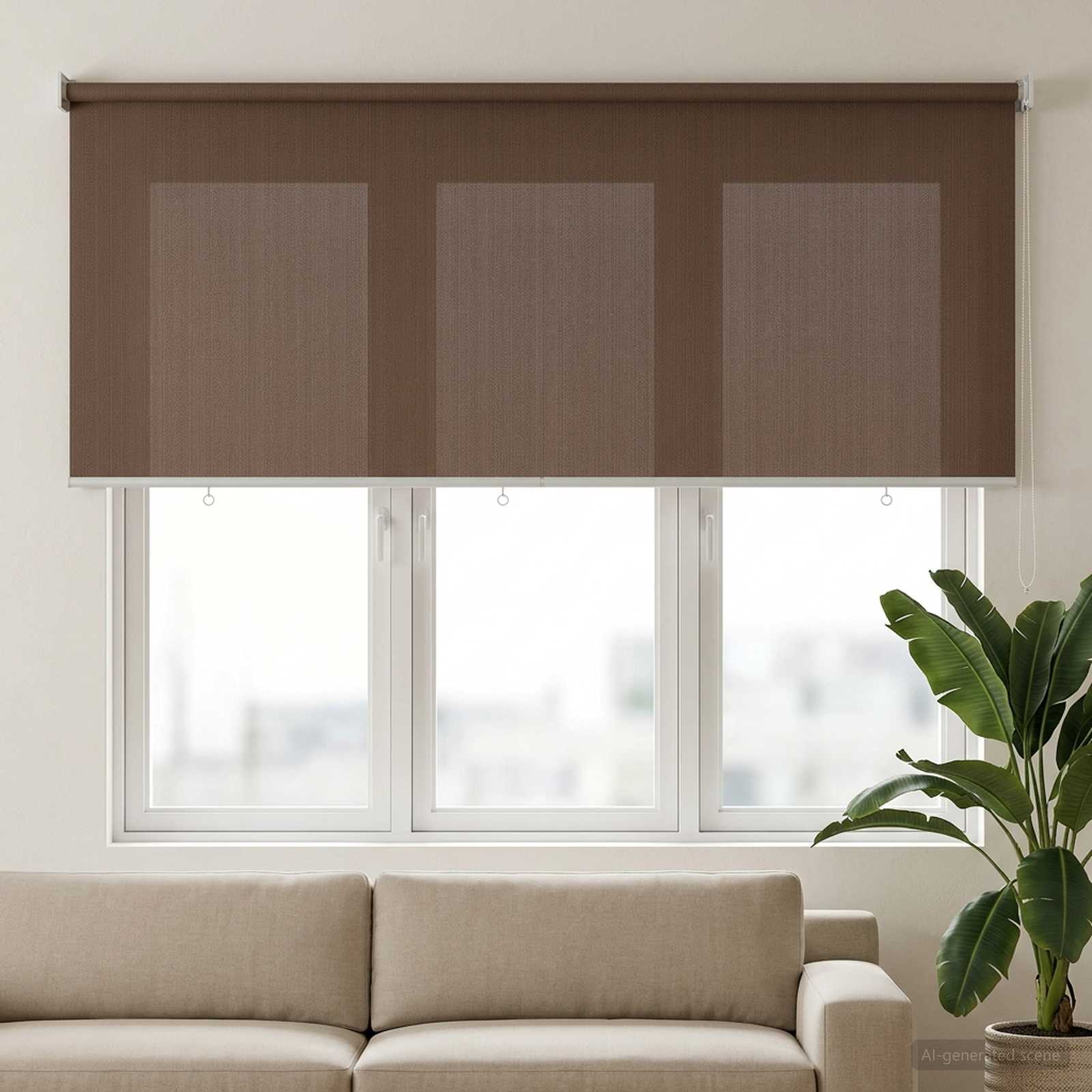 Vanjska roleta 90% blokada UV zraka Sivosmeđa 200 x 140 cm HDPE